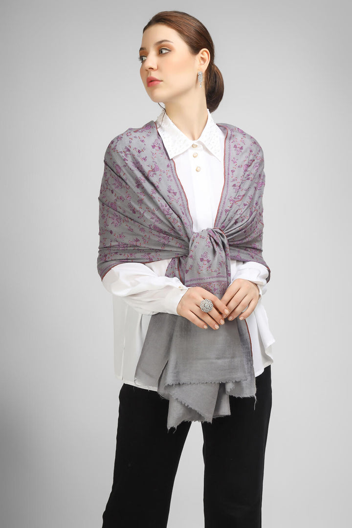 PASHMINA EMBROIDERY STOLE-Gray Pashmina Jaldaar stole,--We deliver to United States, China, Japan, Germany, United Kingdom, France, Canada, South Korea, Australia, and Switzerland.
| pashmina shawls online | authentic Kashmiri pashmina shawl online | pure pashmina shawl online | original GI certified pashmina shawl online | luxury men's pashmina shawl online from Kashmir | where to buy online pure pashmina in India
| GI Tag Certified - Government-verified authentic Kashmiri Pashmina
| G20 Official Partner - Selected by India for G20 Summit gifting
| Handicraft Registered - Official recognition of traditional craftsmanship
| Certificate of Authenticity - Every purchase includes GI certification PASHMINA EMBROIDERY STOLE-Gray Pashmina Jaldaar stole,--We deliver to United States, China, Japan, Germany, United Kingdom, France, Canada, South Korea, Australia, and Switzerland.
| pashmina shawls online | authentic Kashmiri pashmina shawl online | pure pashmina shawl online | original GI certified pashmina shawl online | luxury men's pashmina shawl online from Kashmir | where to buy online pure pashmina in India
| GI Tag Certified - Government-verified authentic Kashmiri Pashmina
| G20 Official Partner - Selected by India for G20 Summit gifting
| Handicraft Registered - Official recognition of traditional craftsmanship
| Certificate of Authenticity - Every purchase includes GI certification