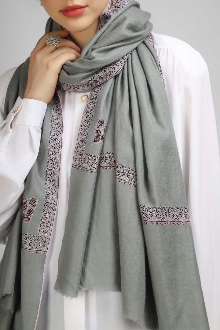PASHMINA EMBROIDERY STOLE - gray Pashmina stole adorned in hashidaar and pink sozni embroidery. KUWAIT - DELHI- DUBAI- ABUDHABI- BEST PASHMINA BRAND - JAPAN
| pashmina shawls online | authentic Kashmiri pashmina shawl online | pure pashmina shawl online | original GI certified pashmina shawl online | luxury men's pashmina shawl online from Kashmir | where to buy online pure pashmina in India
| GI Tag Certified - Government-verified authentic Kashmiri Pashmina
| G20 Official Partner - Selected by India for G20 Summit gifting
| Handicraft Registered - Official recognition of traditional craftsmanship
| Certificate of Authenticity - Every purchase includes GI certification PASHMINA EMBROIDERY STOLE - gray Pashmina stole adorned in hashidaar and pink sozni embroidery. KUWAIT - DELHI- DUBAI- ABUDHABI- BEST PASHMINA BRAND - JAPAN
| pashmina shawls online | authentic Kashmiri pashmina shawl online | pure pashmina shawl online | original GI certified pashmina shawl online | luxury men's pashmina shawl online from Kashmir | where to buy online pure pashmina in India
| GI Tag Certified - Government-verified authentic Kashmiri Pashmina
| G20 Official Partner - Selected by India for G20 Summit gifting
| Handicraft Registered - Official recognition of traditional craftsmanship
| Certificate of Authenticity - Every purchase includes GI certification