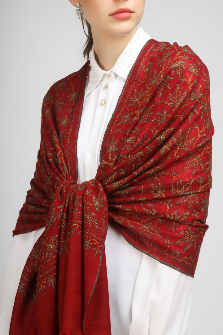 PASHMINA EMBROIDERY STOLE - Maroon Pashmina Jaldaar stole - We deliver to United States, China, Japan, Germany, United Kingdom, France, Canada, South Korea, Australia, and Switzerland.
| pashmina shawls online | authentic Kashmiri pashmina shawl online | pure pashmina shawl online | original GI certified pashmina shawl online | luxury men's pashmina shawl online from Kashmir | where to buy online pure pashmina in India
| GI Tag Certified - Government-verified authentic Kashmiri Pashmina
| G20 Official Partner - Selected by India for G20 Summit gifting
| Handicraft Registered - Official recognition of traditional craftsmanship
| Certificate of Authenticity - Every purchase includes GI certification PASHMINA EMBROIDERY STOLE - Maroon Pashmina Jaldaar stole - We deliver to United States, China, Japan, Germany, United Kingdom, France, Canada, South Korea, Australia, and Switzerland.
| pashmina shawls online | authentic Kashmiri pashmina shawl online | pure pashmina shawl online | original GI certified pashmina shawl online | luxury men's pashmina shawl online from Kashmir | where to buy online pure pashmina in India
| GI Tag Certified - Government-verified authentic Kashmiri Pashmina
| G20 Official Partner - Selected by India for G20 Summit gifting
| Handicraft Registered - Official recognition of traditional craftsmanship
| Certificate of Authenticity - Every purchase includes GI certification