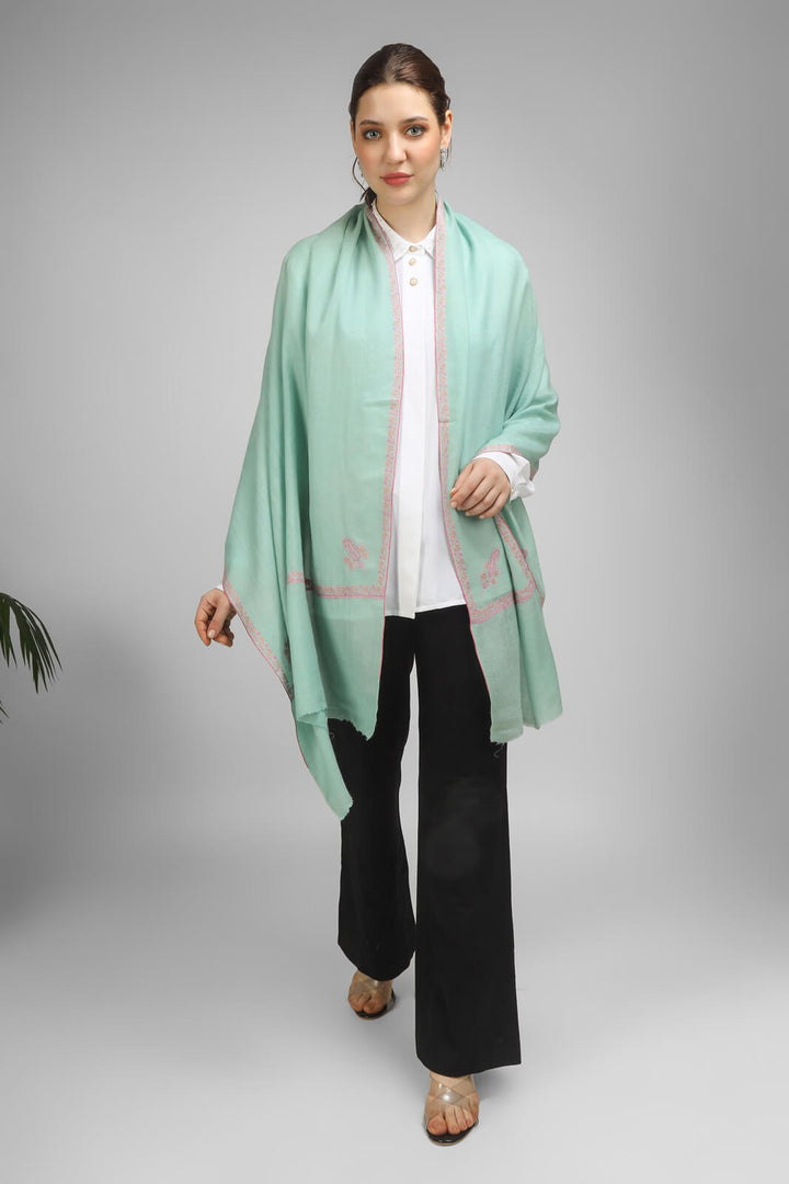 PASHMINA EMBROIDERY STOLE - mint green Pashmina stole, boasting intricate hashidaar and sozni embroidery GERMANY , PARIS, LONDON
| pashmina shawls online | authentic Kashmiri pashmina shawl online | pure pashmina shawl online | original GI certified pashmina shawl online | luxury men's pashmina shawl online from Kashmir | where to buy online pure pashmina in India
| GI Tag Certified - Government-verified authentic Kashmiri Pashmina
| G20 Official Partner - Selected by India for G20 Summit gifting
| Handicraft Registered - Official recognition of traditional craftsmanship
| Certificate of Authenticity - Every purchase includes GI certification PASHMINA EMBROIDERY STOLE - mint green Pashmina stole, boasting intricate hashidaar and sozni embroidery GERMANY , PARIS, LONDON
| pashmina shawls online | authentic Kashmiri pashmina shawl online | pure pashmina shawl online | original GI certified pashmina shawl online | luxury men's pashmina shawl online from Kashmir | where to buy online pure pashmina in India
| GI Tag Certified - Government-verified authentic Kashmiri Pashmina
| G20 Official Partner - Selected by India for G20 Summit gifting
| Handicraft Registered - Official recognition of traditional craftsmanship
| Certificate of Authenticity - Every purchase includes GI certification