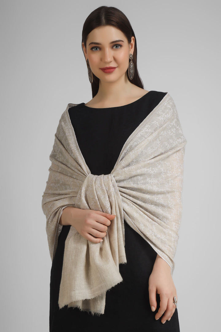 PASHMINA EMBROIDERY STOLE - Toosh Color Natural Jaldaar With White Embroidery Sozni Stole - We deliver our premium Pashmina products to the United Kingdom, Germany, France, Japan, UAE, and Australia
| pashmina shawls online | authentic Kashmiri pashmina shawl online | pure pashmina shawl online | original GI certified pashmina shawl online | luxury men's pashmina shawl online from Kashmir | where to buy online pure pashmina in India
| GI Tag Certified - Government-verified authentic Kashmiri Pashmina
| G20 Official Partner - Selected by India for G20 Summit gifting
| Handicraft Registered - Official recognition of traditional craftsmanship
| Certificate of Authenticity - Every purchase includes GI certification PASHMINA EMBROIDERY STOLE - Toosh Color Natural Jaldaar With White Embroidery Sozni Stole - We deliver our premium Pashmina products to the United Kingdom, Germany, France, Japan, UAE, and Australia
| pashmina shawls online | authentic Kashmiri pashmina shawl online | pure pashmina shawl online | original GI certified pashmina shawl online | luxury men's pashmina shawl online from Kashmir | where to buy online pure pashmina in India
| GI Tag Certified - Government-verified authentic Kashmiri Pashmina
| G20 Official Partner - Selected by India for G20 Summit gifting
| Handicraft Registered - Official recognition of traditional craftsmanship
| Certificate of Authenticity - Every purchase includes GI certification