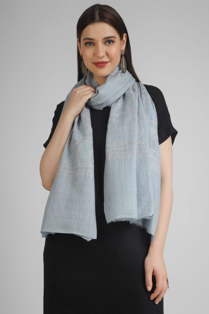 PASHMINA EMBROIDERY STOLE Gray Jazba Jaldaar White Embroidery Sozni Stole- We deliver our premium Pashmina products to the United Kingdom, Germany, France, Japan, UAE, and Australia.
| pashmina shawls online | authentic Kashmiri pashmina shawl online | pure pashmina shawl online | original GI certified pashmina shawl online | luxury men's pashmina shawl online from Kashmir | where to buy online pure pashmina in India
| GI Tag Certified - Government-verified authentic Kashmiri Pashmina
| G20 Official Partner - Selected by India for G20 Summit gifting
| Handicraft Registered - Official recognition of traditional craftsmanship
| Certificate of Authenticity - Every purchase includes GI certification PASHMINA EMBROIDERY STOLE Gray Jazba Jaldaar White Embroidery Sozni Stole- We deliver our premium Pashmina products to the United Kingdom, Germany, France, Japan, UAE, and Australia.
| pashmina shawls online | authentic Kashmiri pashmina shawl online | pure pashmina shawl online | original GI certified pashmina shawl online | luxury men's pashmina shawl online from Kashmir | where to buy online pure pashmina in India
| GI Tag Certified - Government-verified authentic Kashmiri Pashmina
| G20 Official Partner - Selected by India for G20 Summit gifting
| Handicraft Registered - Official recognition of traditional craftsmanship
| Certificate of Authenticity - Every purchase includes GI certification