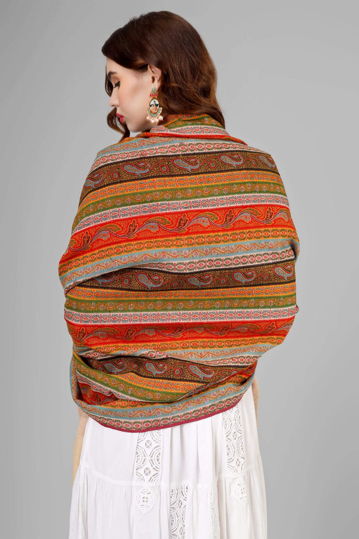 Peach Pasley Pashmina antique shawl "Striped Paisley Pashmina Antique Shawl" – a fusion of timeless elegance and vintage allure. With the iconic striped paisley pattern and a peach palla, this accessory seamlessly blends heritage into modern style.
| pashmina shawls online | authentic Kashmiri pashmina shawl online | pure pashmina shawl online | original GI certified pashmina shawl online | luxury men's pashmina shawl online from Kashmir | where to buy online pure pashmina in India
| GI Tag Certified - Government-verified authentic Kashmiri Pashmina
| G20 Official Partner - Selected by India for G20 Summit gifting
| Handicraft Registered - Official recognition of traditional craftsmanship
| Certificate of Authenticity - Every purchase includes GI certification Peach Pasley Pashmina antique shawl "Striped Paisley Pashmina Antique Shawl" – a fusion of timeless elegance and vintage allure. With the iconic striped paisley pattern and a peach palla, this accessory seamlessly blends heritage into modern style.
| pashmina shawls online | authentic Kashmiri pashmina shawl online | pure pashmina shawl online | original GI certified pashmina shawl online | luxury men's pashmina shawl online from Kashmir | where to buy online pure pashmina in India
| GI Tag Certified - Government-verified authentic Kashmiri Pashmina
| G20 Official Partner - Selected by India for G20 Summit gifting
| Handicraft Registered - Official recognition of traditional craftsmanship
| Certificate of Authenticity - Every purchase includes GI certification