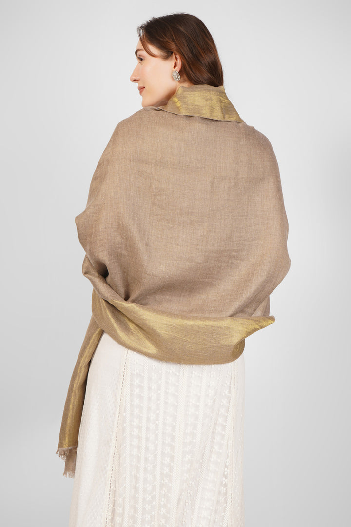 Zari Golden and Natural Pashmina Reversible Shawl online – Classic Elegance in Every Drape
| pashmina shawls online | authentic Kashmiri pashmina shawl online | pure pashmina shawl online | original GI certified pashmina shawl online | luxury men's pashmina shawl online from Kashmir | where to buy online pure pashmina in India
| GI Tag Certified - Government-verified authentic Kashmiri Pashmina
| G20 Official Partner - Selected by India for G20 Summit gifting
| Handicraft Registered - Official recognition of traditional craftsmanship
| Certificate of Authenticity - Every purchase includes GI certification Zari Golden and Natural Pashmina Reversible Shawl online – Classic Elegance in Every Drape
| pashmina shawls online | authentic Kashmiri pashmina shawl online | pure pashmina shawl online | original GI certified pashmina shawl online | luxury men's pashmina shawl online from Kashmir | where to buy online pure pashmina in India
| GI Tag Certified - Government-verified authentic Kashmiri Pashmina
| G20 Official Partner - Selected by India for G20 Summit gifting
| Handicraft Registered - Official recognition of traditional craftsmanship
| Certificate of Authenticity - Every purchase includes GI certification