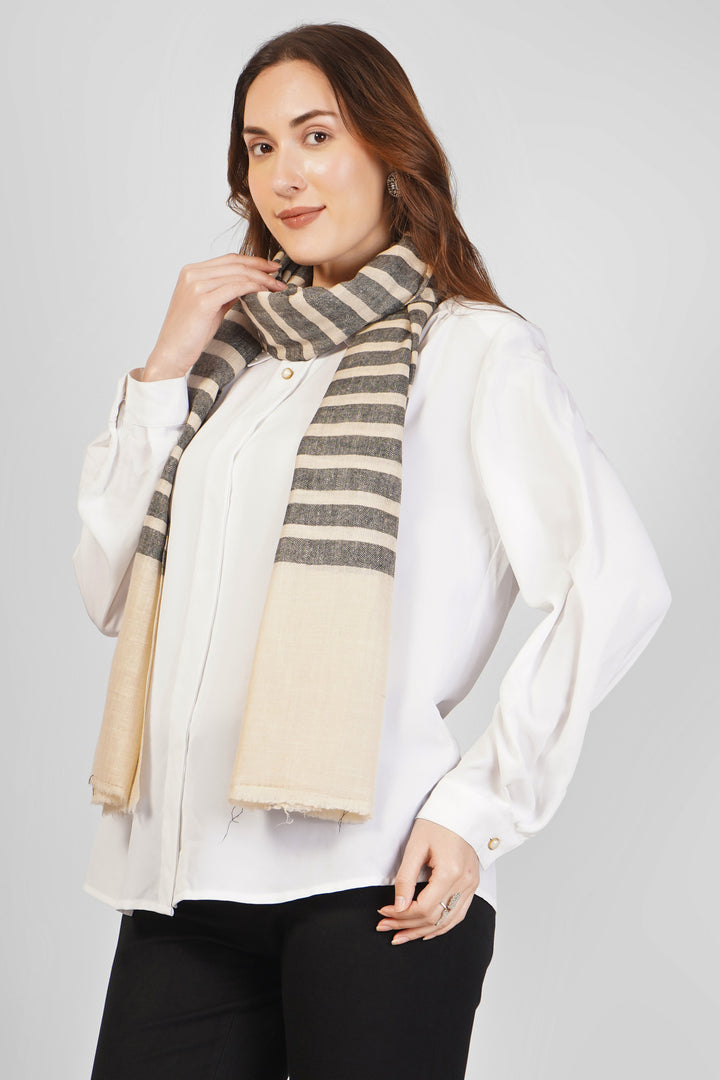 Beige and Grey Striped Pashmina Stoles Online – Contemporary Simplicity
Refine your style with this Beige and Grey Striped Designer Pashmina Stole, handwoven in Kashmir using the softest pure pashmina wool.
| pashmina shawls online | authentic Kashmiri pashmina shawl online | pure pashmina shawl online | original GI certified pashmina shawl online | luxury men's pashmina shawl online from Kashmir | where to buy online pure pashmina in India
| GI Tag Certified - Government-verified authentic Kashmiri Pashmina
| G20 Official Partner - Selected by India for G20 Summit gifting
| Handicraft Registered - Official recognition of traditional craftsmanship
| Certificate of Authenticity - Every purchase includes GI certification Beige and Grey Striped Pashmina Stoles Online – Contemporary Simplicity
Refine your style with this Beige and Grey Striped Designer Pashmina Stole, handwoven in Kashmir using the softest pure pashmina wool.
| pashmina shawls online | authentic Kashmiri pashmina shawl online | pure pashmina shawl online | original GI certified pashmina shawl online | luxury men's pashmina shawl online from Kashmir | where to buy online pure pashmina in India
| GI Tag Certified - Government-verified authentic Kashmiri Pashmina
| G20 Official Partner - Selected by India for G20 Summit gifting
| Handicraft Registered - Official recognition of traditional craftsmanship
| Certificate of Authenticity - Every purchase includes GI certification