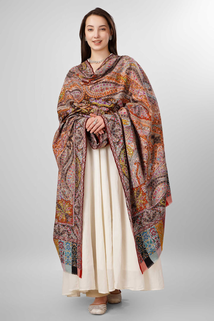 Kalamkari Pashmina Shawls Online – Royal Mariam-uz-Zamani Heritage
The Pashmina Kalamkari Mariam-uz-Zamani Shawl is a splendid tribute to Kashmiri craftsmanship, blending authentic hand-painted and hand-embroidered kalamkari artistry on the finest pashmina wool
| pashmina shawls online | authentic Kashmiri pashmina shawl online | pure pashmina shawl online | original GI certified pashmina shawl online | luxury men's pashmina shawl online from Kashmir | where to buy online pure pashmina in India
| GI Tag Certified - Government-verified authentic Kashmiri Pashmina
| G20 Official Partner - Selected by India for G20 Summit gifting
| Handicraft Registered - Official recognition of traditional craftsmanship
| Certificate of Authenticity - Every purchase includes GI certification Kalamkari Pashmina Shawls Online – Royal Mariam-uz-Zamani Heritage
The Pashmina Kalamkari Mariam-uz-Zamani Shawl is a splendid tribute to Kashmiri craftsmanship, blending authentic hand-painted and hand-embroidered kalamkari artistry on the finest pashmina wool
| pashmina shawls online | authentic Kashmiri pashmina shawl online | pure pashmina shawl online | original GI certified pashmina shawl online | luxury men's pashmina shawl online from Kashmir | where to buy online pure pashmina in India
| GI Tag Certified - Government-verified authentic Kashmiri Pashmina
| G20 Official Partner - Selected by India for G20 Summit gifting
| Handicraft Registered - Official recognition of traditional craftsmanship
| Certificate of Authenticity - Every purchase includes GI certification