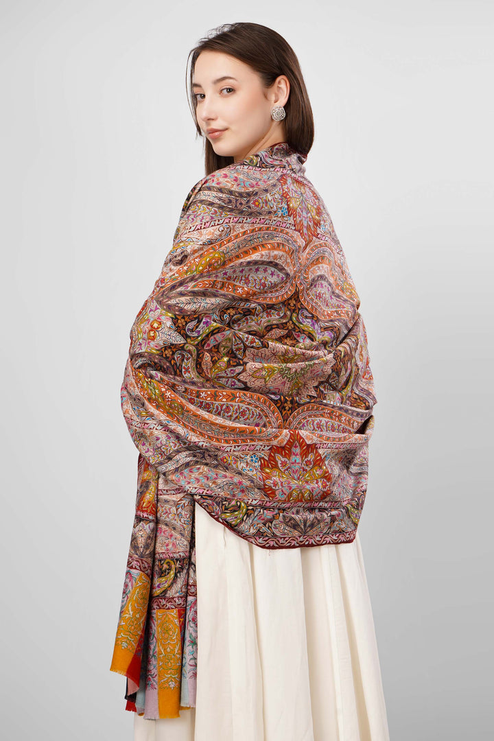 Kalamkari Pashmina Shawls Online – Royal Mariam-uz-Zamani Heritage
The Pashmina Kalamkari Mariam-uz-Zamani Shawl is a splendid tribute to Kashmiri craftsmanship, blending authentic hand-painted and hand-embroidered kalamkari artistry on the finest pashmina wool
| pashmina shawls online | authentic Kashmiri pashmina shawl online | pure pashmina shawl online | original GI certified pashmina shawl online | luxury men's pashmina shawl online from Kashmir | where to buy online pure pashmina in India
| GI Tag Certified - Government-verified authentic Kashmiri Pashmina
| G20 Official Partner - Selected by India for G20 Summit gifting
| Handicraft Registered - Official recognition of traditional craftsmanship
| Certificate of Authenticity - Every purchase includes GI certification Kalamkari Pashmina Shawls Online – Royal Mariam-uz-Zamani Heritage
The Pashmina Kalamkari Mariam-uz-Zamani Shawl is a splendid tribute to Kashmiri craftsmanship, blending authentic hand-painted and hand-embroidered kalamkari artistry on the finest pashmina wool
| pashmina shawls online | authentic Kashmiri pashmina shawl online | pure pashmina shawl online | original GI certified pashmina shawl online | luxury men's pashmina shawl online from Kashmir | where to buy online pure pashmina in India
| GI Tag Certified - Government-verified authentic Kashmiri Pashmina
| G20 Official Partner - Selected by India for G20 Summit gifting
| Handicraft Registered - Official recognition of traditional craftsmanship
| Certificate of Authenticity - Every purchase includes GI certification