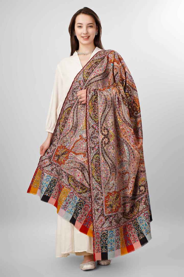 Kalamkari Pashmina Shawls Online – Royal Mariam-uz-Zamani Heritage
The Pashmina Kalamkari Mariam-uz-Zamani Shawl is a splendid tribute to Kashmiri craftsmanship, blending authentic hand-painted and hand-embroidered kalamkari artistry on the finest pashmina wool
| pashmina shawls online | authentic Kashmiri pashmina shawl online | pure pashmina shawl online | original GI certified pashmina shawl online | luxury men's pashmina shawl online from Kashmir | where to buy online pure pashmina in India
| GI Tag Certified - Government-verified authentic Kashmiri Pashmina
| G20 Official Partner - Selected by India for G20 Summit gifting
| Handicraft Registered - Official recognition of traditional craftsmanship
| Certificate of Authenticity - Every purchase includes GI certification Kalamkari Pashmina Shawls Online – Royal Mariam-uz-Zamani Heritage
The Pashmina Kalamkari Mariam-uz-Zamani Shawl is a splendid tribute to Kashmiri craftsmanship, blending authentic hand-painted and hand-embroidered kalamkari artistry on the finest pashmina wool
| pashmina shawls online | authentic Kashmiri pashmina shawl online | pure pashmina shawl online | original GI certified pashmina shawl online | luxury men's pashmina shawl online from Kashmir | where to buy online pure pashmina in India
| GI Tag Certified - Government-verified authentic Kashmiri Pashmina
| G20 Official Partner - Selected by India for G20 Summit gifting
| Handicraft Registered - Official recognition of traditional craftsmanship
| Certificate of Authenticity - Every purchase includes GI certification
