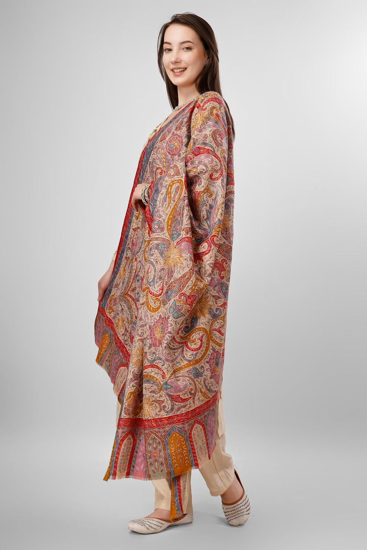 Pashmina Kalamkari Shawls Online – Roshanara Royal Multicolor Heritage
The Pashmina Kalamkari Malaika Roshanara Shawl is a masterpiece of Kashmiri luxury and artistry, handwoven from ultra-soft, pure pashmina. Its elaborate design celebrates classic kalamkari art with a tapestry of sweeping paisleys, blooming florals, and bold vine motifs
| pashmina shawls online | authentic Kashmiri pashmina shawl online | pure pashmina shawl online | original GI certified pashmina shawl online | luxury men's pashmina shawl online from Kashmir | where to buy online pure pashmina in India
| GI Tag Certified - Government-verified authentic Kashmiri Pashmina
| G20 Official Partner - Selected by India for G20 Summit gifting
| Handicraft Registered - Official recognition of traditional craftsmanship
| Certificate of Authenticity - Every purchase includes GI certification Pashmina Kalamkari Shawls Online – Roshanara Royal Multicolor Heritage
The Pashmina Kalamkari Malaika Roshanara Shawl is a masterpiece of Kashmiri luxury and artistry, handwoven from ultra-soft, pure pashmina. Its elaborate design celebrates classic kalamkari art with a tapestry of sweeping paisleys, blooming florals, and bold vine motifs
| pashmina shawls online | authentic Kashmiri pashmina shawl online | pure pashmina shawl online | original GI certified pashmina shawl online | luxury men's pashmina shawl online from Kashmir | where to buy online pure pashmina in India
| GI Tag Certified - Government-verified authentic Kashmiri Pashmina
| G20 Official Partner - Selected by India for G20 Summit gifting
| Handicraft Registered - Official recognition of traditional craftsmanship
| Certificate of Authenticity - Every purchase includes GI certification