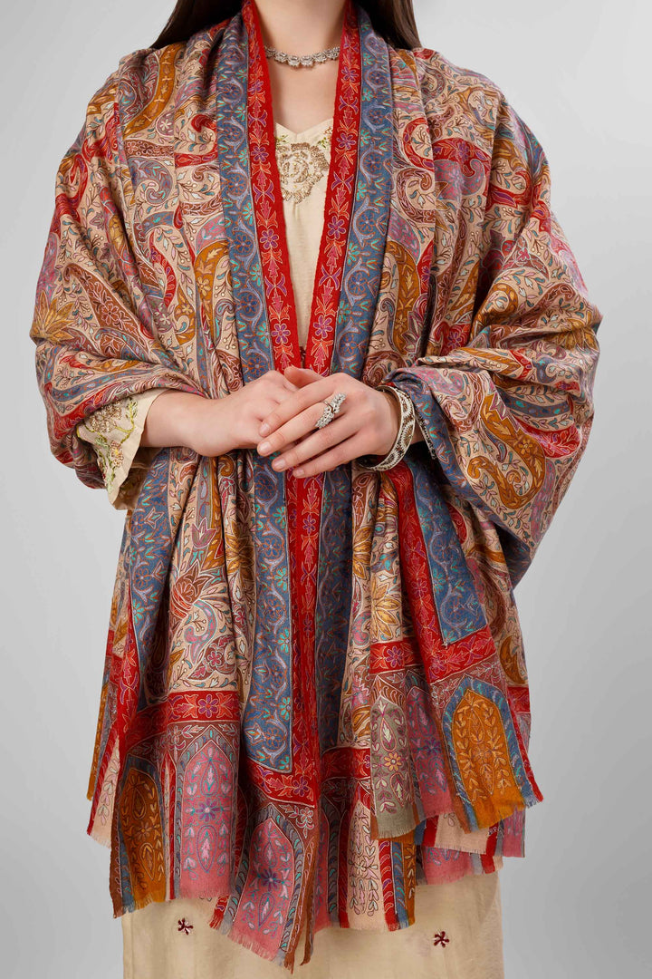 Pashmina Kalamkari Shawls Online – Roshanara Royal Multicolor Heritage
The Pashmina Kalamkari Malaika Roshanara Shawl is a masterpiece of Kashmiri luxury and artistry, handwoven from ultra-soft, pure pashmina. Its elaborate design celebrates classic kalamkari art with a tapestry of sweeping paisleys, blooming florals, and bold vine motifs
| pashmina shawls online | authentic Kashmiri pashmina shawl online | pure pashmina shawl online | original GI certified pashmina shawl online | luxury men's pashmina shawl online from Kashmir | where to buy online pure pashmina in India
| GI Tag Certified - Government-verified authentic Kashmiri Pashmina
| G20 Official Partner - Selected by India for G20 Summit gifting
| Handicraft Registered - Official recognition of traditional craftsmanship
| Certificate of Authenticity - Every purchase includes GI certification Pashmina Kalamkari Shawls Online – Roshanara Royal Multicolor Heritage
The Pashmina Kalamkari Malaika Roshanara Shawl is a masterpiece of Kashmiri luxury and artistry, handwoven from ultra-soft, pure pashmina. Its elaborate design celebrates classic kalamkari art with a tapestry of sweeping paisleys, blooming florals, and bold vine motifs
| pashmina shawls online | authentic Kashmiri pashmina shawl online | pure pashmina shawl online | original GI certified pashmina shawl online | luxury men's pashmina shawl online from Kashmir | where to buy online pure pashmina in India
| GI Tag Certified - Government-verified authentic Kashmiri Pashmina
| G20 Official Partner - Selected by India for G20 Summit gifting
| Handicraft Registered - Official recognition of traditional craftsmanship
| Certificate of Authenticity - Every purchase includes GI certification