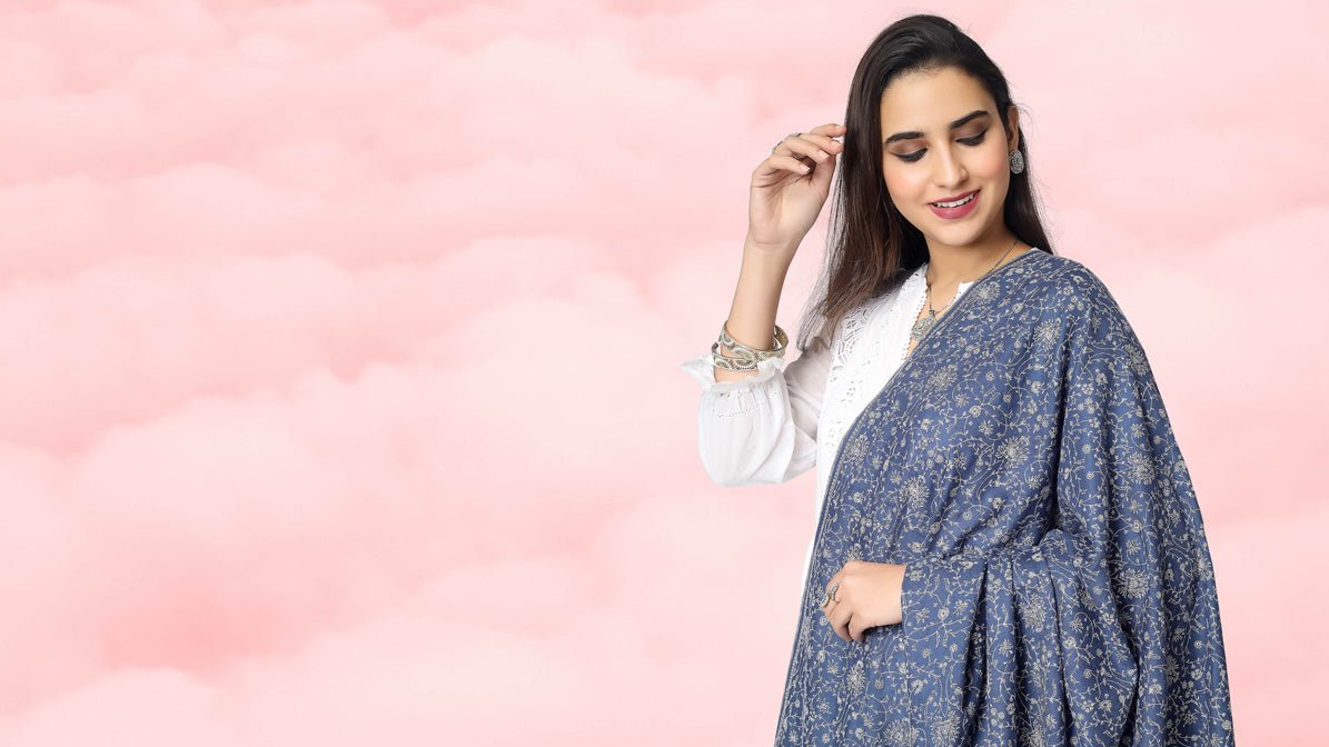"Luxury Kashmiri Pashmina shawl presented in elegant gift box.Pashmina | Explore GI Certified Authentic Kashmiri Pashmina Shawls Online | Luxurious Handmade Kani Wraps Crafted in Kashmir, India | Pure Cashmere Shawls for Sale Featuring Timeless Elegance and Premium Quality"