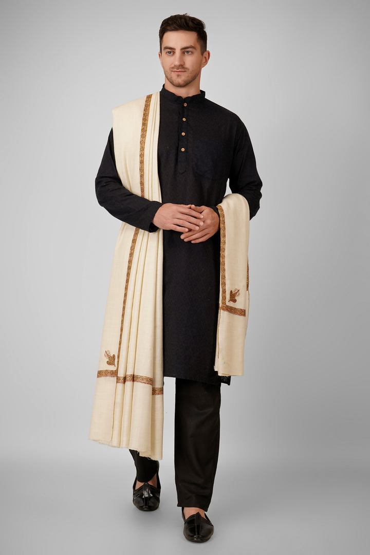 Pashmina White GI Tagged Hashidaar Men’s Shawl | Elegant Kashmiri Pashmina Wool Wrap | Luxurious Men’s Shawl for Timeless Style and Warmth Pashmina White GI Tagged Hashidaar Men’s Shawl | Elegant Kashmiri Pashmina Wool Wrap | Luxurious Men’s Shawl for Timeless Style and Warmth