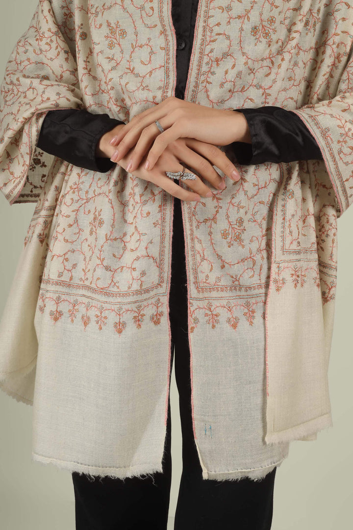 Pashmina Off-White Qudsia Jaldaar Sozni Stole
| pashmina shawls online | authentic Kashmiri pashmina shawl online | pure pashmina shawl online | original GI certified pashmina shawl online | luxury men's pashmina shawl online from Kashmir | where to buy online pure pashmina in India
| GI Tag Certified - Government-verified authentic Kashmiri Pashmina
| G20 Official Partner - Selected by India for G20 Summit gifting
| Handicraft Registered - Official recognition of traditional craftsmanship
| Certificate of Authenticity - Every purchase includes GI certification Pashmina Off-White Qudsia Jaldaar Sozni Stole
| pashmina shawls online | authentic Kashmiri pashmina shawl online | pure pashmina shawl online | original GI certified pashmina shawl online | luxury men's pashmina shawl online from Kashmir | where to buy online pure pashmina in India
| GI Tag Certified - Government-verified authentic Kashmiri Pashmina
| G20 Official Partner - Selected by India for G20 Summit gifting
| Handicraft Registered - Official recognition of traditional craftsmanship
| Certificate of Authenticity - Every purchase includes GI certification