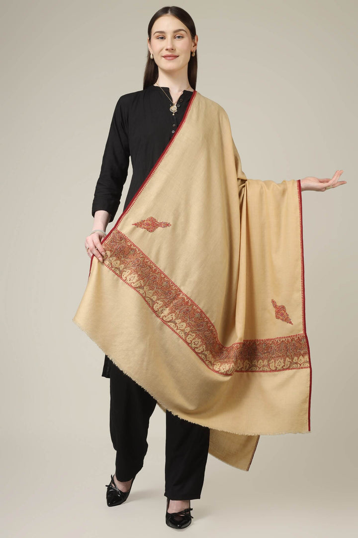 This antique sozni jamawar shawl, also known as an amli jamawar, is crafted on pure pashmina and finished with a beautifully patched heritage border in rich red and gold tones
| pashmina shawls online | authentic Kashmiri pashmina shawl online | pure pashmina shawl online | original GI certified pashmina shawl online | luxury men's pashmina shawl online from Kashmir | where to buy online pure pashmina in India
| GI Tag Certified - Government-verified authentic Kashmiri Pashmina
| G20 Official Partner - Selected by India for G20 Summit gifting
| Handicraft Registered - Official recognition of traditional craftsmanship
| Certificate of Authenticity - Every purchase includes GI certification This antique sozni jamawar shawl, also known as an amli jamawar, is crafted on pure pashmina and finished with a beautifully patched heritage border in rich red and gold tones
| pashmina shawls online | authentic Kashmiri pashmina shawl online | pure pashmina shawl online | original GI certified pashmina shawl online | luxury men's pashmina shawl online from Kashmir | where to buy online pure pashmina in India
| GI Tag Certified - Government-verified authentic Kashmiri Pashmina
| G20 Official Partner - Selected by India for G20 Summit gifting
| Handicraft Registered - Official recognition of traditional craftsmanship
| Certificate of Authenticity - Every purchase includes GI certification