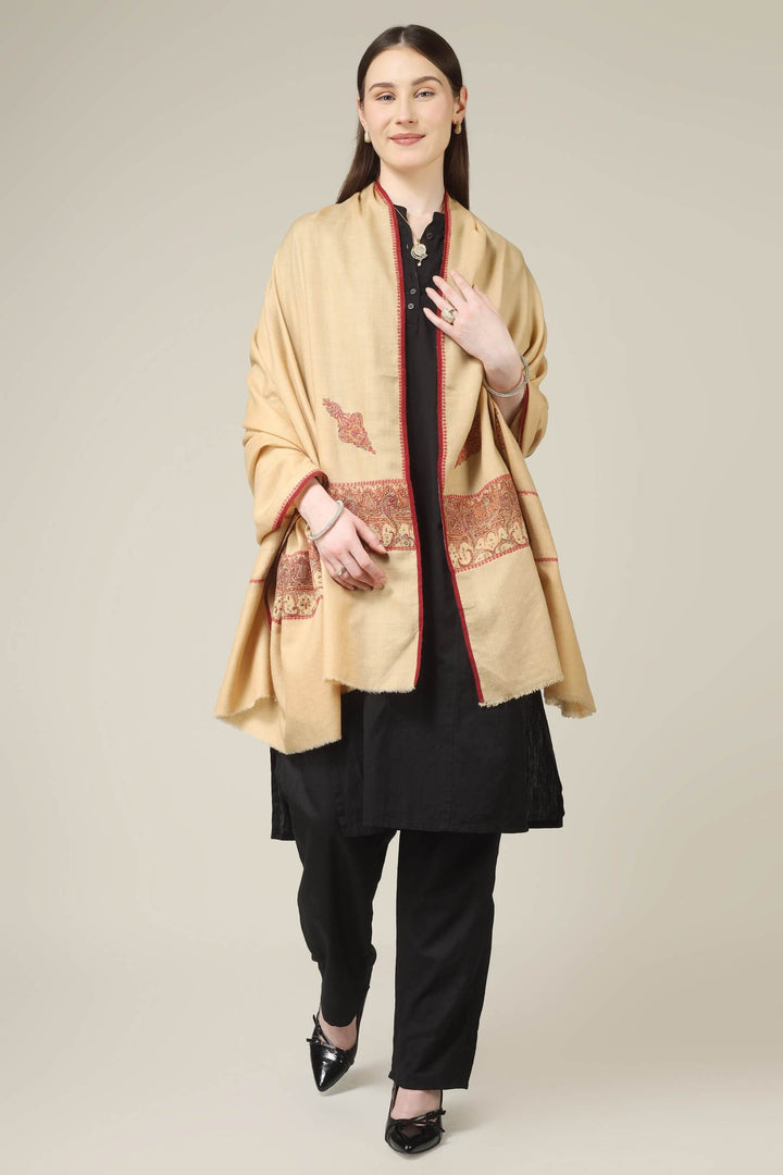 This antique sozni jamawar shawl, also known as an amli jamawar, is crafted on pure pashmina and finished with a beautifully patched heritage border in rich red and gold tones
| pashmina shawls online | authentic Kashmiri pashmina shawl online | pure pashmina shawl online | original GI certified pashmina shawl online | luxury men's pashmina shawl online from Kashmir | where to buy online pure pashmina in India
| GI Tag Certified - Government-verified authentic Kashmiri Pashmina
| G20 Official Partner - Selected by India for G20 Summit gifting
| Handicraft Registered - Official recognition of traditional craftsmanship
| Certificate of Authenticity - Every purchase includes GI certification This antique sozni jamawar shawl, also known as an amli jamawar, is crafted on pure pashmina and finished with a beautifully patched heritage border in rich red and gold tones
| pashmina shawls online | authentic Kashmiri pashmina shawl online | pure pashmina shawl online | original GI certified pashmina shawl online | luxury men's pashmina shawl online from Kashmir | where to buy online pure pashmina in India
| GI Tag Certified - Government-verified authentic Kashmiri Pashmina
| G20 Official Partner - Selected by India for G20 Summit gifting
| Handicraft Registered - Official recognition of traditional craftsmanship
| Certificate of Authenticity - Every purchase includes GI certification