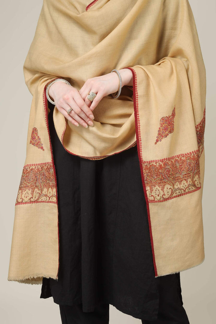 This antique sozni jamawar shawl, also known as an amli jamawar, is crafted on pure pashmina and finished with a beautifully patched heritage border in rich red and gold tones
| pashmina shawls online | authentic Kashmiri pashmina shawl online | pure pashmina shawl online | original GI certified pashmina shawl online | luxury men's pashmina shawl online from Kashmir | where to buy online pure pashmina in India
| GI Tag Certified - Government-verified authentic Kashmiri Pashmina
| G20 Official Partner - Selected by India for G20 Summit gifting
| Handicraft Registered - Official recognition of traditional craftsmanship
| Certificate of Authenticity - Every purchase includes GI certification This antique sozni jamawar shawl, also known as an amli jamawar, is crafted on pure pashmina and finished with a beautifully patched heritage border in rich red and gold tones
| pashmina shawls online | authentic Kashmiri pashmina shawl online | pure pashmina shawl online | original GI certified pashmina shawl online | luxury men's pashmina shawl online from Kashmir | where to buy online pure pashmina in India
| GI Tag Certified - Government-verified authentic Kashmiri Pashmina
| G20 Official Partner - Selected by India for G20 Summit gifting
| Handicraft Registered - Official recognition of traditional craftsmanship
| Certificate of Authenticity - Every purchase includes GI certification