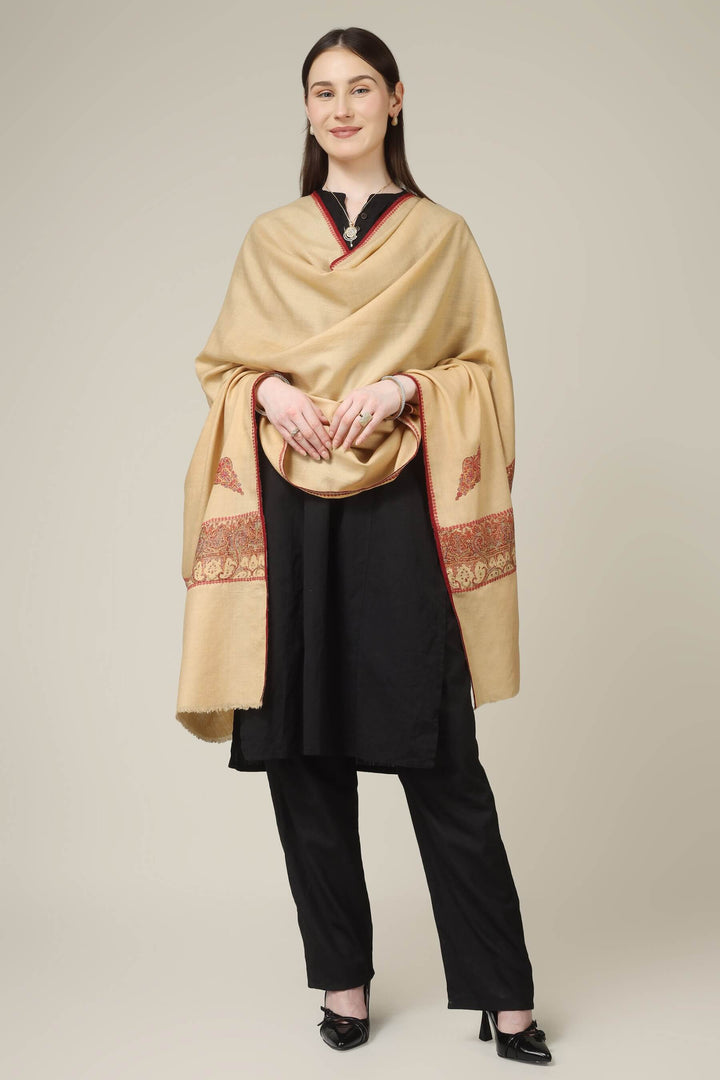 This antique sozni jamawar shawl, also known as an amli jamawar, is crafted on pure pashmina and finished with a beautifully patched heritage border in rich red and gold tones
| pashmina shawls online | authentic Kashmiri pashmina shawl online | pure pashmina shawl online | original GI certified pashmina shawl online | luxury men's pashmina shawl online from Kashmir | where to buy online pure pashmina in India
| GI Tag Certified - Government-verified authentic Kashmiri Pashmina
| G20 Official Partner - Selected by India for G20 Summit gifting
| Handicraft Registered - Official recognition of traditional craftsmanship
| Certificate of Authenticity - Every purchase includes GI certification This antique sozni jamawar shawl, also known as an amli jamawar, is crafted on pure pashmina and finished with a beautifully patched heritage border in rich red and gold tones
| pashmina shawls online | authentic Kashmiri pashmina shawl online | pure pashmina shawl online | original GI certified pashmina shawl online | luxury men's pashmina shawl online from Kashmir | where to buy online pure pashmina in India
| GI Tag Certified - Government-verified authentic Kashmiri Pashmina
| G20 Official Partner - Selected by India for G20 Summit gifting
| Handicraft Registered - Official recognition of traditional craftsmanship
| Certificate of Authenticity - Every purchase includes GI certification