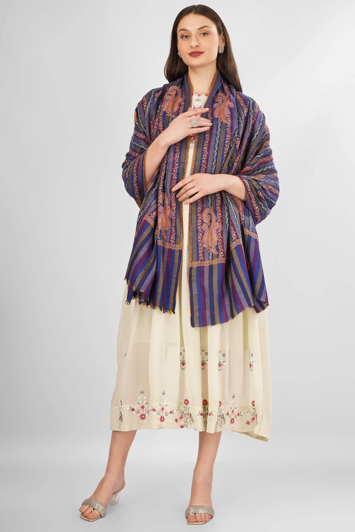 "Pashmina Blue Striped Badam Motif Shawl | Pure Pashmina Shawl | Handmade Kashmiri Wrap | Luxury Wool Shawl with Badam Design | Soft, Warm Winter Shawl with Traditional Pashmina Elegance"
| pashmina shawls online | authentic Kashmiri pashmina shawl online | pure pashmina shawl online | original GI certified pashmina shawl online | luxury men's pashmina shawl online from Kashmir | where to buy online pure pashmina in India
| GI Tag Certified - Government-verified authentic Kashmiri Pashmina
| G20 Official Partner - Selected by India for G20 Summit gifting
| Handicraft Registered - Official recognition of traditional craftsmanship
| Certificate of Authenticity - Every purchase includes GI certification "Pashmina Blue Striped Badam Motif Shawl | Pure Pashmina Shawl | Handmade Kashmiri Wrap | Luxury Wool Shawl with Badam Design | Soft, Warm Winter Shawl with Traditional Pashmina Elegance"
| pashmina shawls online | authentic Kashmiri pashmina shawl online | pure pashmina shawl online | original GI certified pashmina shawl online | luxury men's pashmina shawl online from Kashmir | where to buy online pure pashmina in India
| GI Tag Certified - Government-verified authentic Kashmiri Pashmina
| G20 Official Partner - Selected by India for G20 Summit gifting
| Handicraft Registered - Official recognition of traditional craftsmanship
| Certificate of Authenticity - Every purchase includes GI certification