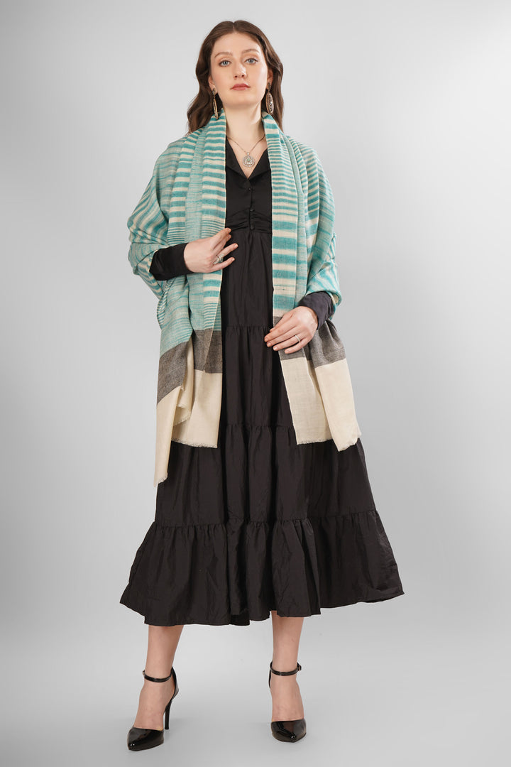 "Pashmina Aaliyah White with Green Woven Shawl | Authentic Kashmiri Pashmina Wool | Luxury Handwoven Shawl for Women | Pure Pashmina Elegance | Soft, Warm, and Elegant Design for All Seasons" "Pashmina Aaliyah White with Green Woven Shawl | Authentic Kashmiri Pashmina Wool | Luxury Handwoven Shawl for Women | Pure Pashmina Elegance | Soft, Warm, and Elegant Design for All Seasons"