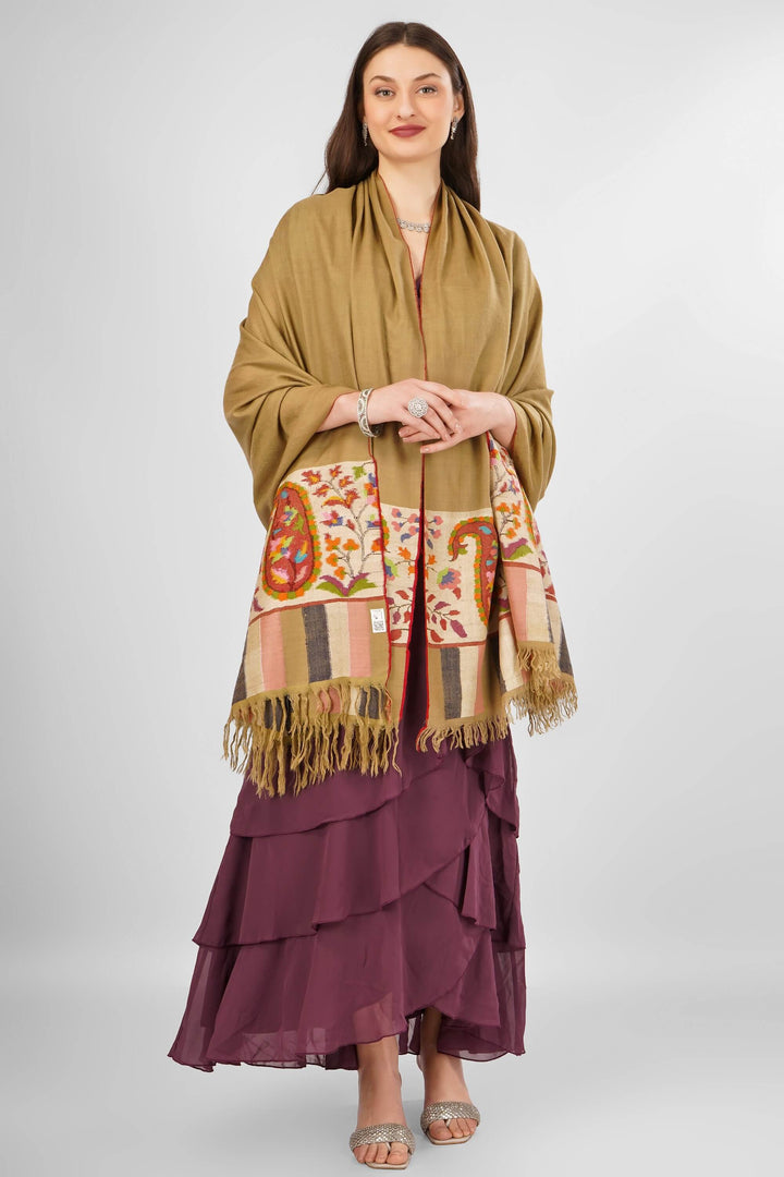 Pashmina Kani Brown Badam Shawl"Pashmina | Buy Authentic GI Certified Pashmina Shawls Online | Luxurious Kashmiri Shawls and Handmade Kani Pashmina from Kashmir, India"
 Pashmina Kani Brown Badam Shawl"Pashmina | Buy Authentic GI Certified Pashmina Shawls Online | Luxurious Kashmiri Shawls and Handmade Kani Pashmina from Kashmir, India"