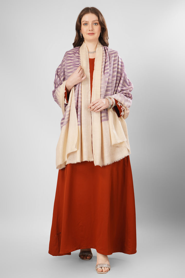 Pashmina Derya Woven Shawl | Handwoven Kashmiri Pashmina Wool with Purple and White Stripes | Soft, Elegant Shawl for Every Occasion
| pashmina shawls online | authentic Kashmiri pashmina shawl online | pure pashmina shawl online | original GI certified pashmina shawl online | luxury men's pashmina shawl online from Kashmir | where to buy online pure pashmina in India
| GI Tag Certified - Government-verified authentic Kashmiri Pashmina
| G20 Official Partner - Selected by India for G20 Summit gifting
| Handicraft Registered - Official recognition of traditional craftsmanship
| Certificate of Authenticity - Every purchase includes GI certification Pashmina Derya Woven Shawl | Handwoven Kashmiri Pashmina Wool with Purple and White Stripes | Soft, Elegant Shawl for Every Occasion
| pashmina shawls online | authentic Kashmiri pashmina shawl online | pure pashmina shawl online | original GI certified pashmina shawl online | luxury men's pashmina shawl online from Kashmir | where to buy online pure pashmina in India
| GI Tag Certified - Government-verified authentic Kashmiri Pashmina
| G20 Official Partner - Selected by India for G20 Summit gifting
| Handicraft Registered - Official recognition of traditional craftsmanship
| Certificate of Authenticity - Every purchase includes GI certification