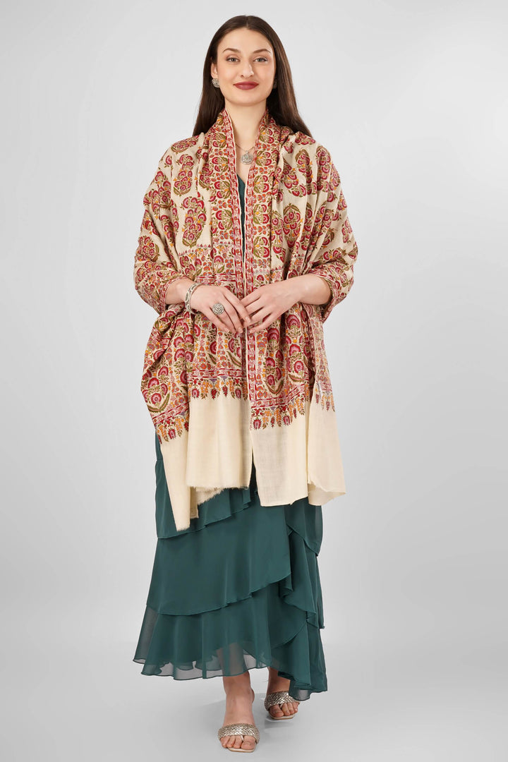 "Pashmina White Sozni Camellia Jama Shawl | Pure Kashmiri Pashmina Wool Wrap | Intricate Sozni Embroidery | Luxury Shawl with Camellia Design | Soft, Warm, and Elegant Traditional Accessory"
| pashmina shawls online | authentic Kashmiri pashmina shawl online | pure pashmina shawl online | original GI certified pashmina shawl online | luxury men's pashmina shawl online from Kashmir | where to buy online pure pashmina in India
| GI Tag Certified - Government-verified authentic Kashmiri Pashmina
| G20 Official Partner - Selected by India for G20 Summit gifting
| Handicraft Registered - Official recognition of traditional craftsmanship
| Certificate of Authenticity - Every purchase includes GI certification "Pashmina White Sozni Camellia Jama Shawl | Pure Kashmiri Pashmina Wool Wrap | Intricate Sozni Embroidery | Luxury Shawl with Camellia Design | Soft, Warm, and Elegant Traditional Accessory"
| pashmina shawls online | authentic Kashmiri pashmina shawl online | pure pashmina shawl online | original GI certified pashmina shawl online | luxury men's pashmina shawl online from Kashmir | where to buy online pure pashmina in India
| GI Tag Certified - Government-verified authentic Kashmiri Pashmina
| G20 Official Partner - Selected by India for G20 Summit gifting
| Handicraft Registered - Official recognition of traditional craftsmanship
| Certificate of Authenticity - Every purchase includes GI certification