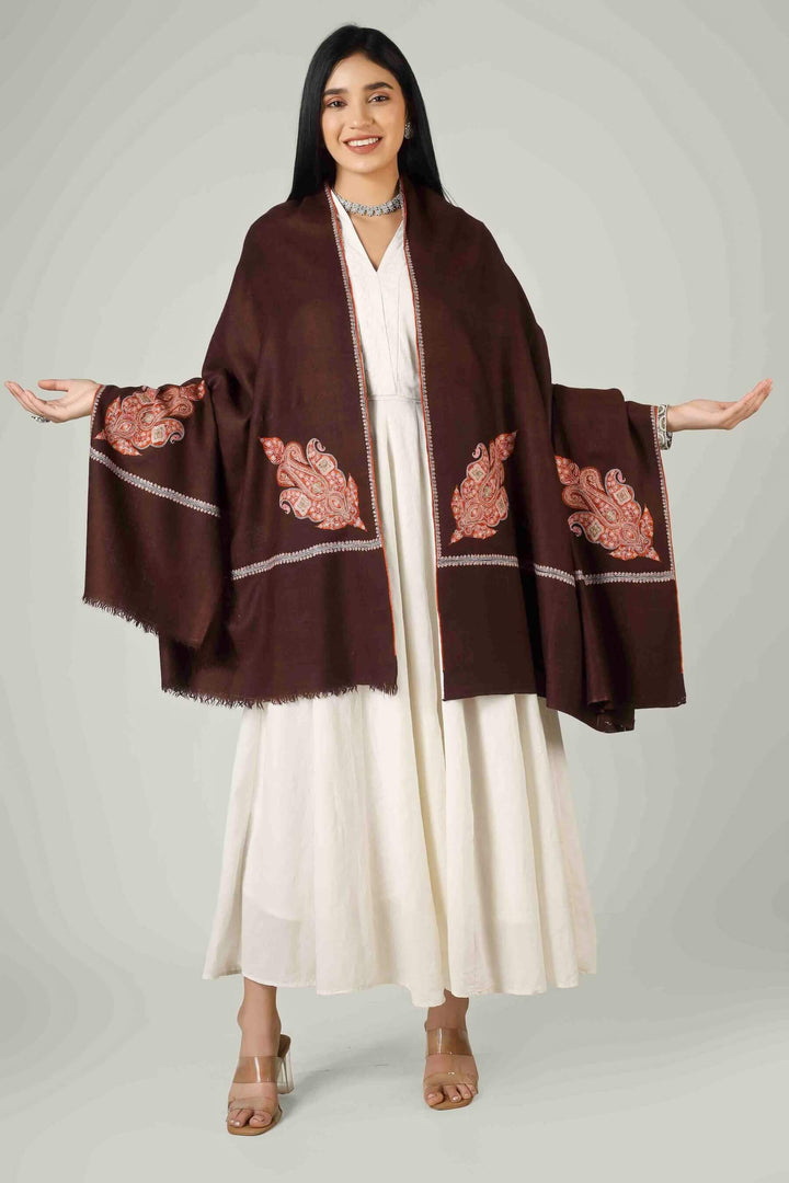Ideal for admirers of luxury pashmina shawls in India and worldwide, this chocolate brown paisley pashmina shawl layers effortlessly over Indian and Western outfits, adding timeless Kashmiri elegance to any wardrobe.
| pashmina shawls online | authentic Kashmiri pashmina shawl online | pure pashmina shawl online | original GI certified pashmina shawl online | luxury men's pashmina shawl online from Kashmir | where to buy online pure pashmina in India
| GI Tag Certified - Government-verified authentic Kashmiri Pashmina
| G20 Official Partner - Selected by India for G20 Summit gifting
| Handicraft Registered - Official recognition of traditional craftsmanship
| Certificate of Authenticity - Every purchase includes GI certification Ideal for admirers of luxury pashmina shawls in India and worldwide, this chocolate brown paisley pashmina shawl layers effortlessly over Indian and Western outfits, adding timeless Kashmiri elegance to any wardrobe.
| pashmina shawls online | authentic Kashmiri pashmina shawl online | pure pashmina shawl online | original GI certified pashmina shawl online | luxury men's pashmina shawl online from Kashmir | where to buy online pure pashmina in India
| GI Tag Certified - Government-verified authentic Kashmiri Pashmina
| G20 Official Partner - Selected by India for G20 Summit gifting
| Handicraft Registered - Official recognition of traditional craftsmanship
| Certificate of Authenticity - Every purchase includes GI certification