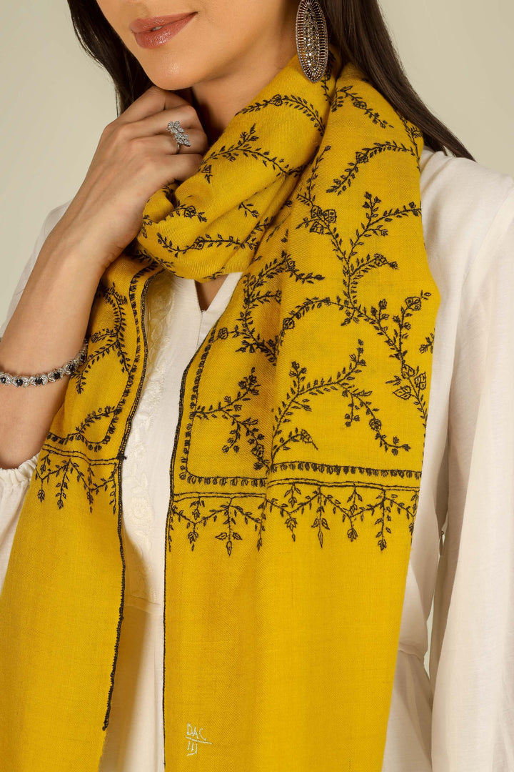 Yellow Kashmiri pure pashmina embroidered stole by Kepra, draped on smiling model in white dress, full-length front view for London winter styling
| pashmina shawls online | authentic Kashmiri pashmina shawl online | pure pashmina shawl online | original GI certified pashmina shawl online | luxury men's pashmina shawl online from Kashmir | where to buy online pure pashmina in India
| GI Tag Certified - Government-verified authentic Kashmiri Pashmina
| G20 Official Partner - Selected by India for G20 Summit gifting
| Handicraft Registered - Official recognition of traditional craftsmanship
| Certificate of Authenticity - Every purchase includes GI certification Yellow Kashmiri pure pashmina embroidered stole by Kepra, draped on smiling model in white dress, full-length front view for London winter styling
| pashmina shawls online | authentic Kashmiri pashmina shawl online | pure pashmina shawl online | original GI certified pashmina shawl online | luxury men's pashmina shawl online from Kashmir | where to buy online pure pashmina in India
| GI Tag Certified - Government-verified authentic Kashmiri Pashmina
| G20 Official Partner - Selected by India for G20 Summit gifting
| Handicraft Registered - Official recognition of traditional craftsmanship
| Certificate of Authenticity - Every purchase includes GI certification
