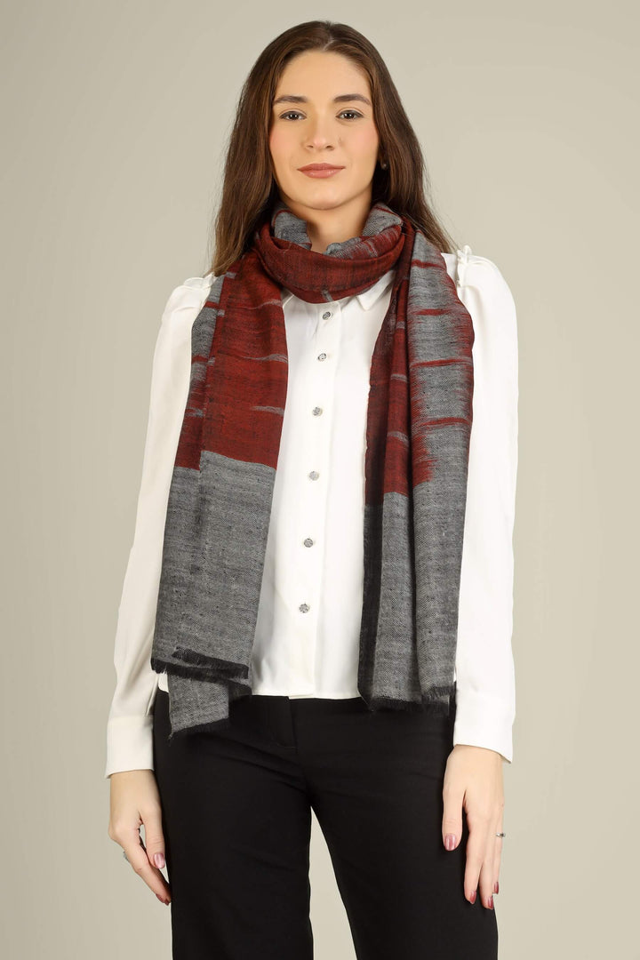 This pure pashmina stole features a sophisticated smoky grey base, overlaid with broad brushstroke checks in a rich maroon tone that give it a contemporary, painterly look while keeping the texture featherlight and soft
| pashmina shawls online | authentic Kashmiri pashmina shawl online | pure pashmina shawl online | original GI certified pashmina shawl online | luxury men's pashmina shawl online from Kashmir | where to buy online pure pashmina in India
| GI Tag Certified - Government-verified authentic Kashmiri Pashmina
| G20 Official Partner - Selected by India for G20 Summit gifting
| Handicraft Registered - Official recognition of traditional craftsmanship
| Certificate of Authenticity - Every purchase includes GI certification This pure pashmina stole features a sophisticated smoky grey base, overlaid with broad brushstroke checks in a rich maroon tone that give it a contemporary, painterly look while keeping the texture featherlight and soft
| pashmina shawls online | authentic Kashmiri pashmina shawl online | pure pashmina shawl online | original GI certified pashmina shawl online | luxury men's pashmina shawl online from Kashmir | where to buy online pure pashmina in India
| GI Tag Certified - Government-verified authentic Kashmiri Pashmina
| G20 Official Partner - Selected by India for G20 Summit gifting
| Handicraft Registered - Official recognition of traditional craftsmanship
| Certificate of Authenticity - Every purchase includes GI certification