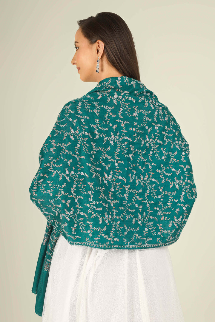 GI teal Kashmiri pure pashmina embroidered stole by Kepra, draped on smiling model in white dress, front view for Paris winter styling
| pashmina shawls online | authentic Kashmiri pashmina shawl online | pure pashmina shawl online | original GI certified pashmina shawl online | luxury men's pashmina shawl online from Kashmir | where to buy online pure pashmina in India
| GI Tag Certified - Government-verified authentic Kashmiri Pashmina
| G20 Official Partner - Selected by India for G20 Summit gifting
| Handicraft Registered - Official recognition of traditional craftsmanship
| Certificate of Authenticity - Every purchase includes GI certification GI teal Kashmiri pure pashmina embroidered stole by Kepra, draped on smiling model in white dress, front view for Paris winter styling
| pashmina shawls online | authentic Kashmiri pashmina shawl online | pure pashmina shawl online | original GI certified pashmina shawl online | luxury men's pashmina shawl online from Kashmir | where to buy online pure pashmina in India
| GI Tag Certified - Government-verified authentic Kashmiri Pashmina
| G20 Official Partner - Selected by India for G20 Summit gifting
| Handicraft Registered - Official recognition of traditional craftsmanship
| Certificate of Authenticity - Every purchase includes GI certification