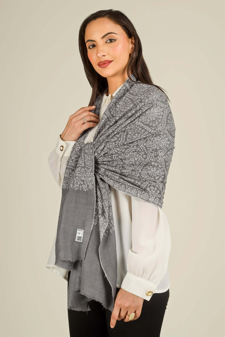 GI Grey Burcin Kashmiri Pure Pashmina Embroidered Stole
| pashmina shawls online | authentic Kashmiri pashmina shawl online | pure pashmina shawl online | original GI certified pashmina shawl online | luxury men's pashmina shawl online from Kashmir | where to buy online pure pashmina in India
| GI Tag Certified - Government-verified authentic Kashmiri Pashmina
| G20 Official Partner - Selected by India for G20 Summit gifting
| Handicraft Registered - Official recognition of traditional craftsmanship
| Certificate of Authenticity - Every purchase includes GI certification GI Grey Burcin Kashmiri Pure Pashmina Embroidered Stole
| pashmina shawls online | authentic Kashmiri pashmina shawl online | pure pashmina shawl online | original GI certified pashmina shawl online | luxury men's pashmina shawl online from Kashmir | where to buy online pure pashmina in India
| GI Tag Certified - Government-verified authentic Kashmiri Pashmina
| G20 Official Partner - Selected by India for G20 Summit gifting
| Handicraft Registered - Official recognition of traditional craftsmanship
| Certificate of Authenticity - Every purchase includes GI certification