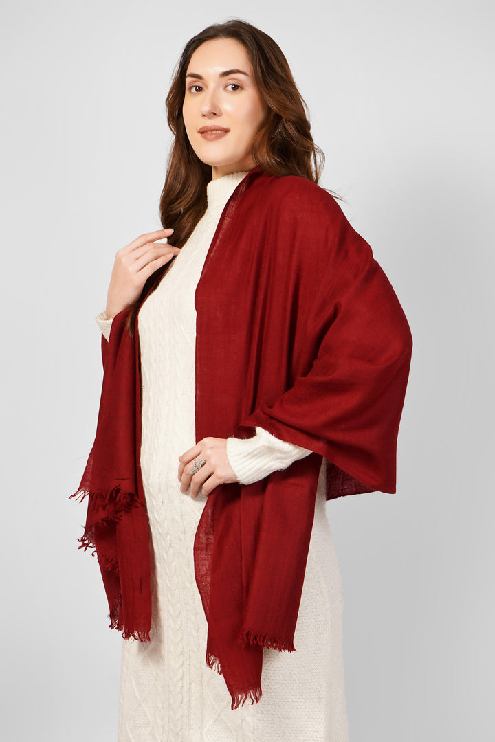Classic Plain Pashmina Stoles Online – Deep Maroon Sophistication
Embrace understated elegance with this solid maroon pashmina stole, expertly handloomed in Kashmir from pure, lightweight pashmina wool
| pashmina shawls online | authentic Kashmiri pashmina shawl online | pure pashmina shawl online | original GI certified pashmina shawl online | luxury men's pashmina shawl online from Kashmir | where to buy online pure pashmina in India
| GI Tag Certified - Government-verified authentic Kashmiri Pashmina
| G20 Official Partner - Selected by India for G20 Summit gifting
| Handicraft Registered - Official recognition of traditional craftsmanship
| Certificate of Authenticity - Every purchase includes GI certification Classic Plain Pashmina Stoles Online – Deep Maroon Sophistication
Embrace understated elegance with this solid maroon pashmina stole, expertly handloomed in Kashmir from pure, lightweight pashmina wool
| pashmina shawls online | authentic Kashmiri pashmina shawl online | pure pashmina shawl online | original GI certified pashmina shawl online | luxury men's pashmina shawl online from Kashmir | where to buy online pure pashmina in India
| GI Tag Certified - Government-verified authentic Kashmiri Pashmina
| G20 Official Partner - Selected by India for G20 Summit gifting
| Handicraft Registered - Official recognition of traditional craftsmanship
| Certificate of Authenticity - Every purchase includes GI certification