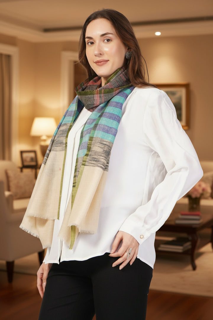 Handmade Multicolor Pashmina Stoles Online – Blue, Green, Red & Taupe Checks
Add a burst of color and sophistication to your ensemble with this Multicolor Checkered Pashmina Stole, handwoven in Kashmir from pure, fine pashmina wool
| pashmina shawls online | authentic Kashmiri pashmina shawl online | pure pashmina shawl online | original GI certified pashmina shawl online | luxury men's pashmina shawl online from Kashmir | where to buy online pure pashmina in India
| GI Tag Certified - Government-verified authentic Kashmiri Pashmina
| G20 Official Partner - Selected by India for G20 Summit gifting
| Handicraft Registered - Official recognition of traditional craftsmanship
| Certificate of Authenticity - Every purchase includes GI certification Handmade Multicolor Pashmina Stoles Online – Blue, Green, Red & Taupe Checks
Add a burst of color and sophistication to your ensemble with this Multicolor Checkered Pashmina Stole, handwoven in Kashmir from pure, fine pashmina wool
| pashmina shawls online | authentic Kashmiri pashmina shawl online | pure pashmina shawl online | original GI certified pashmina shawl online | luxury men's pashmina shawl online from Kashmir | where to buy online pure pashmina in India
| GI Tag Certified - Government-verified authentic Kashmiri Pashmina
| G20 Official Partner - Selected by India for G20 Summit gifting
| Handicraft Registered - Official recognition of traditional craftsmanship
| Certificate of Authenticity - Every purchase includes GI certification