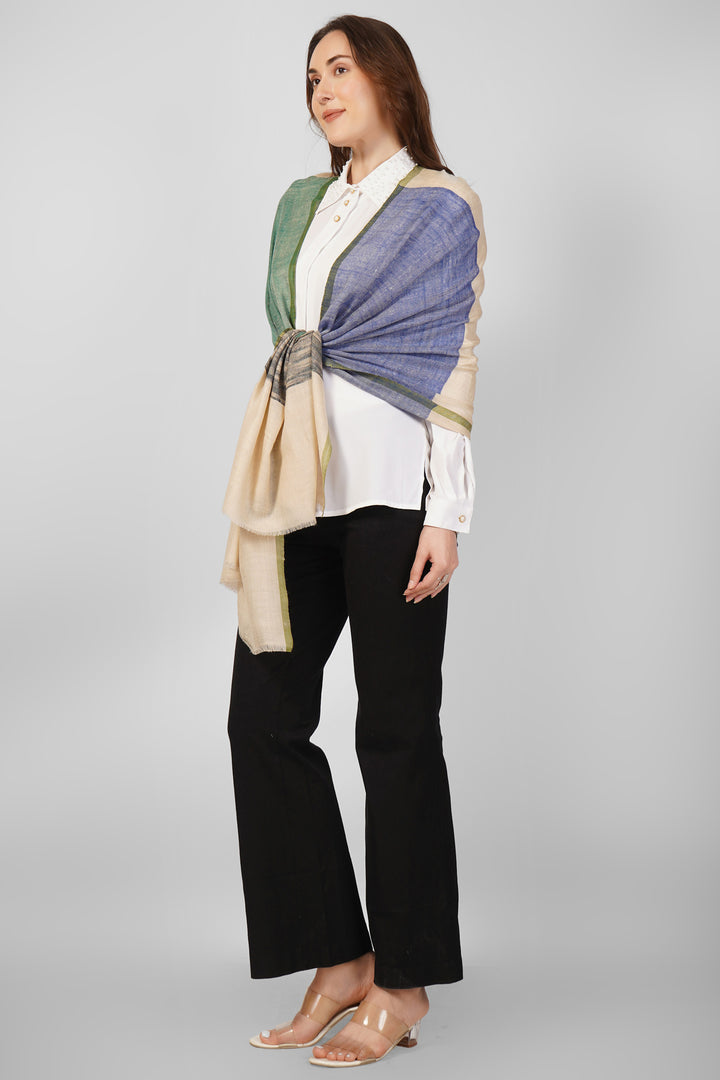 Vibrant Modern Pashmina Stoles Online – Green, Blue & Beige Colorblock Artistry
Experience effortless chic with this Green and Blue Designer Pashmina Stole, handwoven in Kashmir from pure, ultra-soft pashmina wool.
| pashmina shawls online | authentic Kashmiri pashmina shawl online | pure pashmina shawl online | original GI certified pashmina shawl online | luxury men's pashmina shawl online from Kashmir | where to buy online pure pashmina in India
| GI Tag Certified - Government-verified authentic Kashmiri Pashmina
| G20 Official Partner - Selected by India for G20 Summit gifting
| Handicraft Registered - Official recognition of traditional craftsmanship
| Certificate of Authenticity - Every purchase includes GI certification Vibrant Modern Pashmina Stoles Online – Green, Blue & Beige Colorblock Artistry
Experience effortless chic with this Green and Blue Designer Pashmina Stole, handwoven in Kashmir from pure, ultra-soft pashmina wool.
| pashmina shawls online | authentic Kashmiri pashmina shawl online | pure pashmina shawl online | original GI certified pashmina shawl online | luxury men's pashmina shawl online from Kashmir | where to buy online pure pashmina in India
| GI Tag Certified - Government-verified authentic Kashmiri Pashmina
| G20 Official Partner - Selected by India for G20 Summit gifting
| Handicraft Registered - Official recognition of traditional craftsmanship
| Certificate of Authenticity - Every purchase includes GI certification