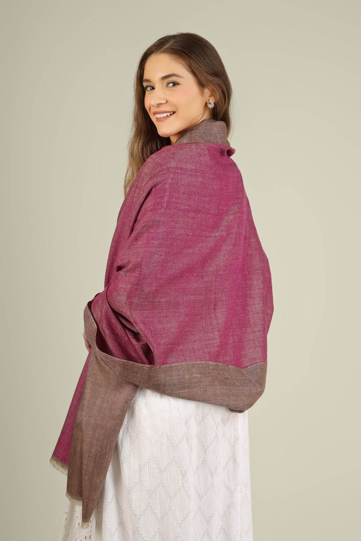 This reversible pashmina shawl features a luxurious two-tone palette, with muted rose on one side and soft mocha brown on the other, allowing you to switch moods with a simple flip
| pashmina shawls online | authentic Kashmiri pashmina shawl online | pure pashmina shawl online | original GI certified pashmina shawl online | luxury men's pashmina shawl online from Kashmir | where to buy online pure pashmina in India
| GI Tag Certified - Government-verified authentic Kashmiri Pashmina
| G20 Official Partner - Selected by India for G20 Summit gifting
| Handicraft Registered - Official recognition of traditional craftsmanship
| Certificate of Authenticity - Every purchase includes GI certification This reversible pashmina shawl features a luxurious two-tone palette, with muted rose on one side and soft mocha brown on the other, allowing you to switch moods with a simple flip
| pashmina shawls online | authentic Kashmiri pashmina shawl online | pure pashmina shawl online | original GI certified pashmina shawl online | luxury men's pashmina shawl online from Kashmir | where to buy online pure pashmina in India
| GI Tag Certified - Government-verified authentic Kashmiri Pashmina
| G20 Official Partner - Selected by India for G20 Summit gifting
| Handicraft Registered - Official recognition of traditional craftsmanship
| Certificate of Authenticity - Every purchase includes GI certification