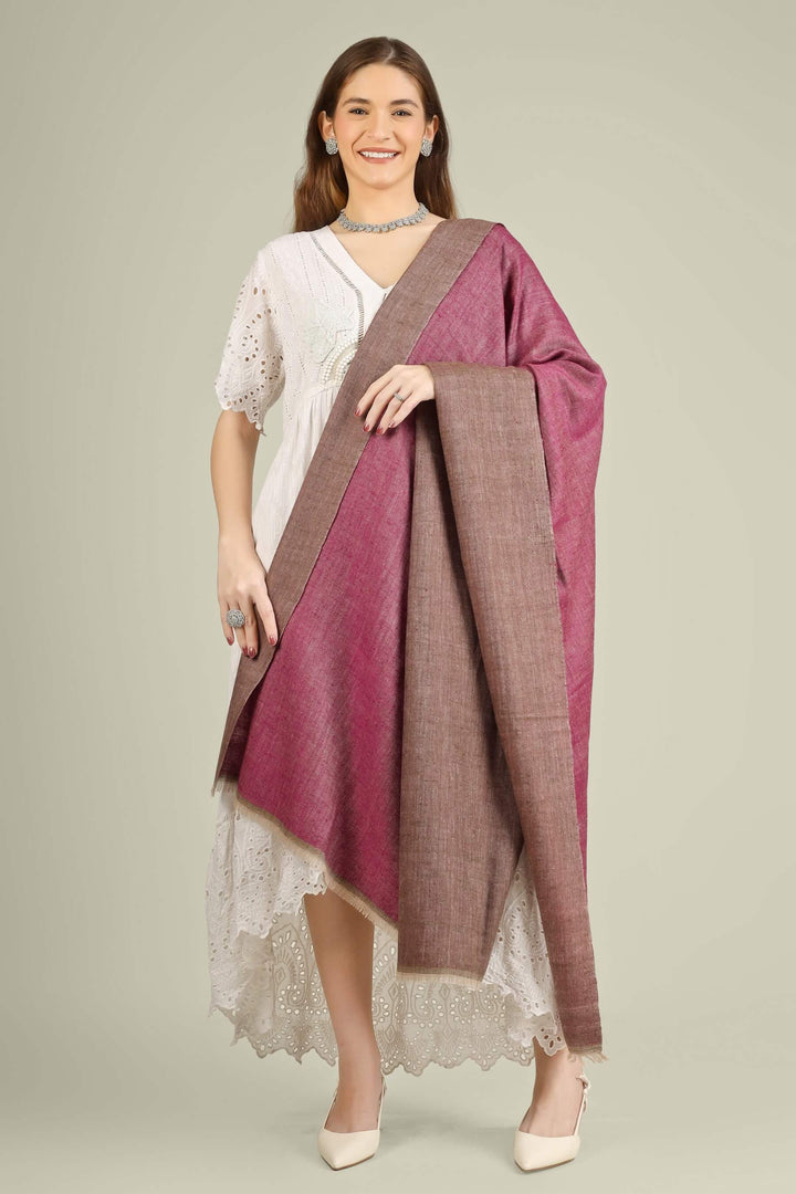 This reversible pashmina shawl features a luxurious two-tone palette, with muted rose on one side and soft mocha brown on the other, allowing you to switch moods with a simple flip
| pashmina shawls online | authentic Kashmiri pashmina shawl online | pure pashmina shawl online | original GI certified pashmina shawl online | luxury men's pashmina shawl online from Kashmir | where to buy online pure pashmina in India
| GI Tag Certified - Government-verified authentic Kashmiri Pashmina
| G20 Official Partner - Selected by India for G20 Summit gifting
| Handicraft Registered - Official recognition of traditional craftsmanship
| Certificate of Authenticity - Every purchase includes GI certification This reversible pashmina shawl features a luxurious two-tone palette, with muted rose on one side and soft mocha brown on the other, allowing you to switch moods with a simple flip
| pashmina shawls online | authentic Kashmiri pashmina shawl online | pure pashmina shawl online | original GI certified pashmina shawl online | luxury men's pashmina shawl online from Kashmir | where to buy online pure pashmina in India
| GI Tag Certified - Government-verified authentic Kashmiri Pashmina
| G20 Official Partner - Selected by India for G20 Summit gifting
| Handicraft Registered - Official recognition of traditional craftsmanship
| Certificate of Authenticity - Every purchase includes GI certification