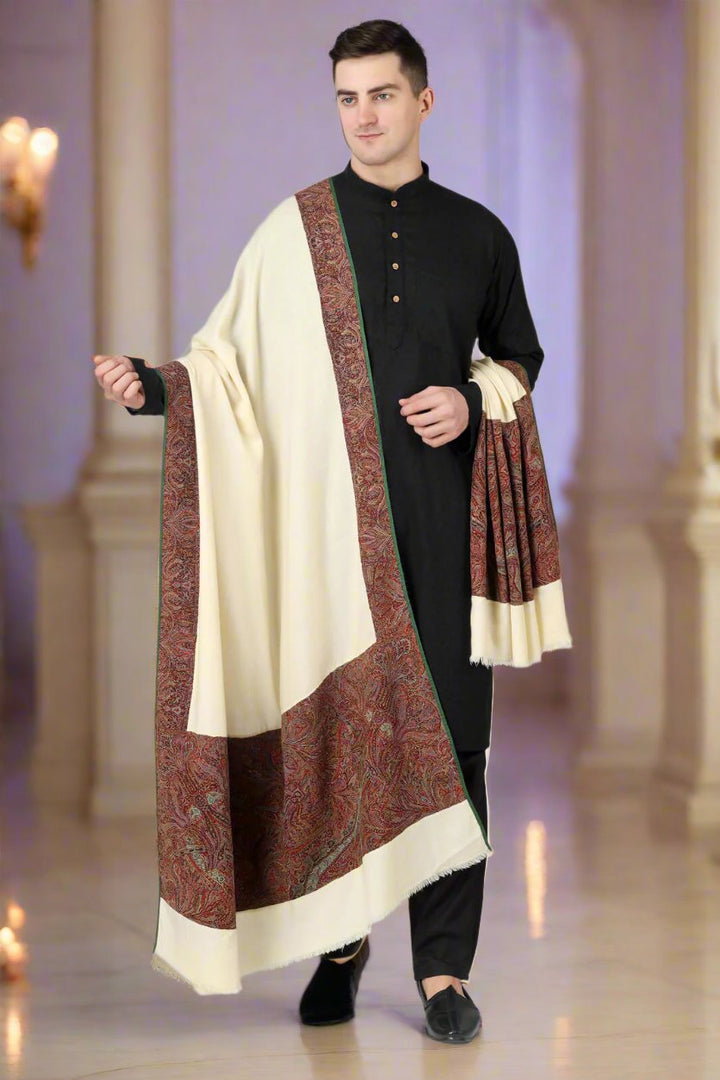 Antique paladaar Jamawar Mens Shawls - white / pashmina / classic - shawl
| pashmina shawls online | authentic Kashmiri pashmina shawl online | pure pashmina shawl online | original GI certified pashmina shawl online | luxury men's pashmina shawl online from Kashmir | where to buy online pure pashmina in India
| GI Tag Certified - Government-verified authentic Kashmiri Pashmina
| G20 Official Partner - Selected by India for G20 Summit gifting
| Handicraft Registered - Official recognition of traditional craftsmanship
| Certificate of Authenticity - Every purchase includes GI certification Antique paladaar Jamawar Mens Shawls - white / pashmina / classic - shawl
| pashmina shawls online | authentic Kashmiri pashmina shawl online | pure pashmina shawl online | original GI certified pashmina shawl online | luxury men's pashmina shawl online from Kashmir | where to buy online pure pashmina in India
| GI Tag Certified - Government-verified authentic Kashmiri Pashmina
| G20 Official Partner - Selected by India for G20 Summit gifting
| Handicraft Registered - Official recognition of traditional craftsmanship
| Certificate of Authenticity - Every purchase includes GI certification