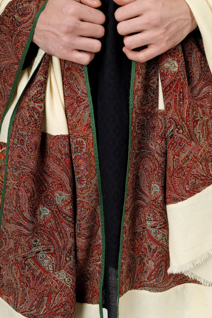 Antique paladaar Jamawar Mens Shawls - white / pashmina / classic - shawl
| pashmina shawls online | authentic Kashmiri pashmina shawl online | pure pashmina shawl online | original GI certified pashmina shawl online | luxury men's pashmina shawl online from Kashmir | where to buy online pure pashmina in India
| GI Tag Certified - Government-verified authentic Kashmiri Pashmina
| G20 Official Partner - Selected by India for G20 Summit gifting
| Handicraft Registered - Official recognition of traditional craftsmanship
| Certificate of Authenticity - Every purchase includes GI certification Antique paladaar Jamawar Mens Shawls - white / pashmina / classic - shawl
| pashmina shawls online | authentic Kashmiri pashmina shawl online | pure pashmina shawl online | original GI certified pashmina shawl online | luxury men's pashmina shawl online from Kashmir | where to buy online pure pashmina in India
| GI Tag Certified - Government-verified authentic Kashmiri Pashmina
| G20 Official Partner - Selected by India for G20 Summit gifting
| Handicraft Registered - Official recognition of traditional craftsmanship
| Certificate of Authenticity - Every purchase includes GI certification