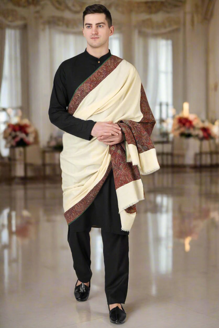Antique paladaar Jamawar Mens Shawls - white / pashmina / classic - shawl
| pashmina shawls online | authentic Kashmiri pashmina shawl online | pure pashmina shawl online | original GI certified pashmina shawl online | luxury men's pashmina shawl online from Kashmir | where to buy online pure pashmina in India
| GI Tag Certified - Government-verified authentic Kashmiri Pashmina
| G20 Official Partner - Selected by India for G20 Summit gifting
| Handicraft Registered - Official recognition of traditional craftsmanship
| Certificate of Authenticity - Every purchase includes GI certification Antique paladaar Jamawar Mens Shawls - white / pashmina / classic - shawl
| pashmina shawls online | authentic Kashmiri pashmina shawl online | pure pashmina shawl online | original GI certified pashmina shawl online | luxury men's pashmina shawl online from Kashmir | where to buy online pure pashmina in India
| GI Tag Certified - Government-verified authentic Kashmiri Pashmina
| G20 Official Partner - Selected by India for G20 Summit gifting
| Handicraft Registered - Official recognition of traditional craftsmanship
| Certificate of Authenticity - Every purchase includes GI certification