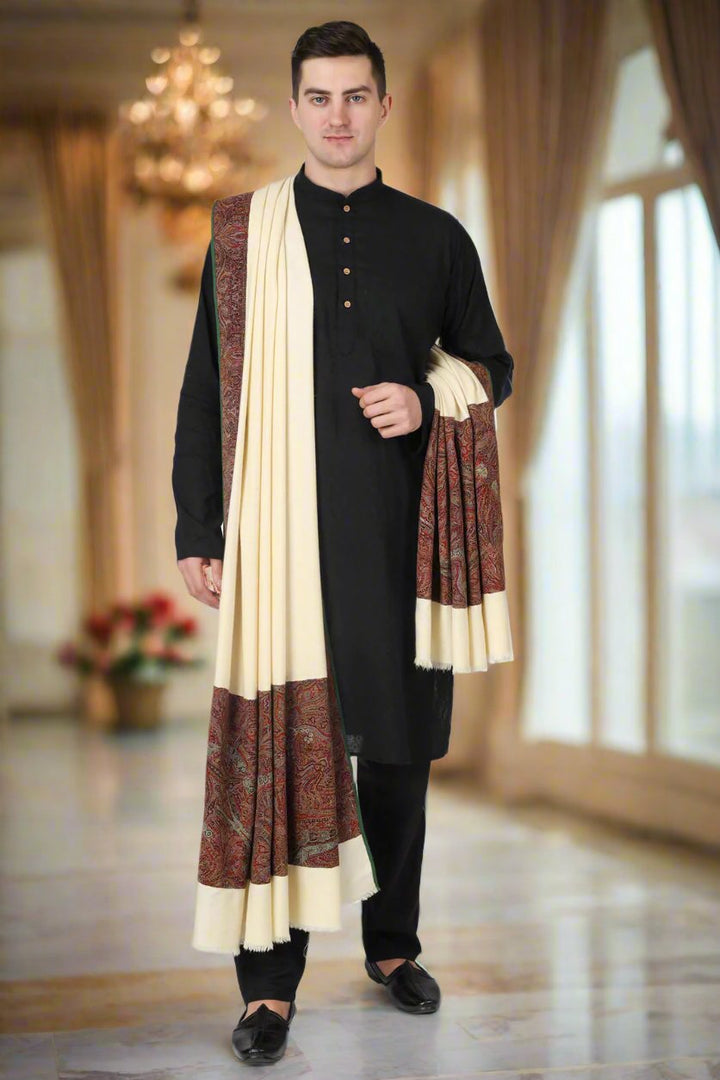 Antique paladaar Jamawar Mens Shawls - white / pashmina / classic - shawl
| pashmina shawls online | authentic Kashmiri pashmina shawl online | pure pashmina shawl online | original GI certified pashmina shawl online | luxury men's pashmina shawl online from Kashmir | where to buy online pure pashmina in India
| GI Tag Certified - Government-verified authentic Kashmiri Pashmina
| G20 Official Partner - Selected by India for G20 Summit gifting
| Handicraft Registered - Official recognition of traditional craftsmanship
| Certificate of Authenticity - Every purchase includes GI certification Antique paladaar Jamawar Mens Shawls - white / pashmina / classic - shawl
| pashmina shawls online | authentic Kashmiri pashmina shawl online | pure pashmina shawl online | original GI certified pashmina shawl online | luxury men's pashmina shawl online from Kashmir | where to buy online pure pashmina in India
| GI Tag Certified - Government-verified authentic Kashmiri Pashmina
| G20 Official Partner - Selected by India for G20 Summit gifting
| Handicraft Registered - Official recognition of traditional craftsmanship
| Certificate of Authenticity - Every purchase includes GI certification