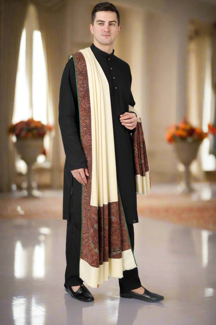 Antique paladaar Jamawar Mens Shawls - white / pashmina / classic - shawl
| pashmina shawls online | authentic Kashmiri pashmina shawl online | pure pashmina shawl online | original GI certified pashmina shawl online | luxury men's pashmina shawl online from Kashmir | where to buy online pure pashmina in India
| GI Tag Certified - Government-verified authentic Kashmiri Pashmina
| G20 Official Partner - Selected by India for G20 Summit gifting
| Handicraft Registered - Official recognition of traditional craftsmanship
| Certificate of Authenticity - Every purchase includes GI certification Antique paladaar Jamawar Mens Shawls - white / pashmina / classic - shawl
| pashmina shawls online | authentic Kashmiri pashmina shawl online | pure pashmina shawl online | original GI certified pashmina shawl online | luxury men's pashmina shawl online from Kashmir | where to buy online pure pashmina in India
| GI Tag Certified - Government-verified authentic Kashmiri Pashmina
| G20 Official Partner - Selected by India for G20 Summit gifting
| Handicraft Registered - Official recognition of traditional craftsmanship
| Certificate of Authenticity - Every purchase includes GI certification