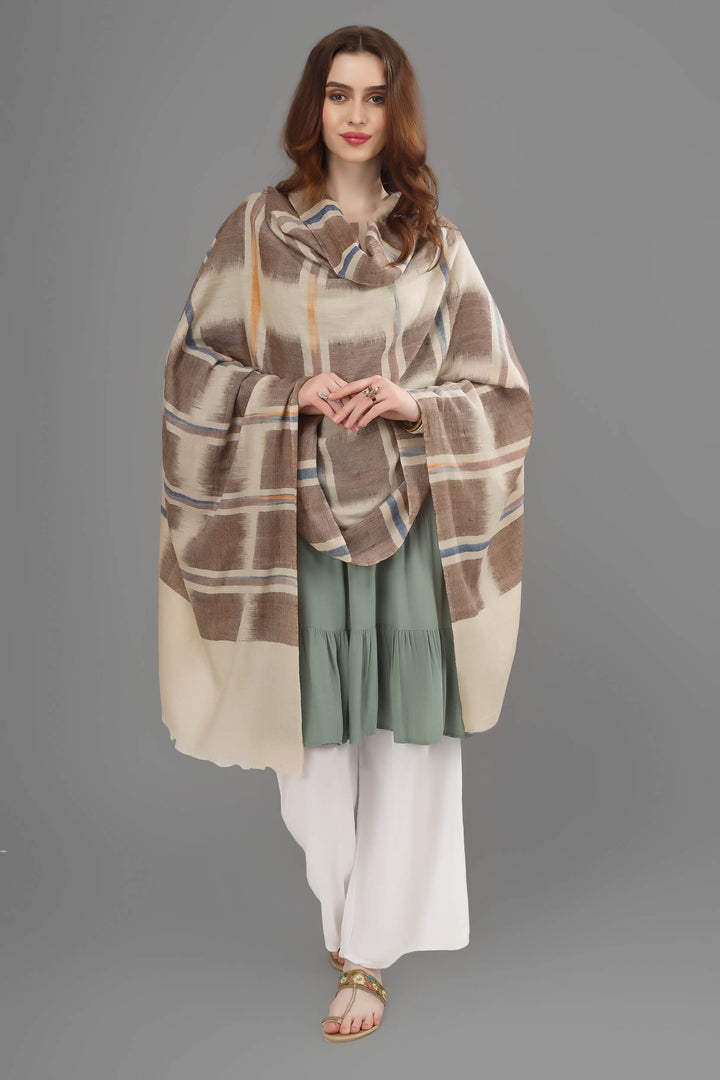 PASHMINA IN KASHMIR - Brown and off white Ikkat pashmina shawl
| pashmina shawls online | authentic Kashmiri pashmina shawl online | pure pashmina shawl online | original GI certified pashmina shawl online | luxury men's pashmina shawl online from Kashmir | where to buy online pure pashmina in India
| GI Tag Certified - Government-verified authentic Kashmiri Pashmina
| G20 Official Partner - Selected by India for G20 Summit gifting
| Handicraft Registered - Official recognition of traditional craftsmanship
| Certificate of Authenticity - Every purchase includes GI certification PASHMINA IN KASHMIR - Brown and off white Ikkat pashmina shawl
| pashmina shawls online | authentic Kashmiri pashmina shawl online | pure pashmina shawl online | original GI certified pashmina shawl online | luxury men's pashmina shawl online from Kashmir | where to buy online pure pashmina in India
| GI Tag Certified - Government-verified authentic Kashmiri Pashmina
| G20 Official Partner - Selected by India for G20 Summit gifting
| Handicraft Registered - Official recognition of traditional craftsmanship
| Certificate of Authenticity - Every purchase includes GI certification