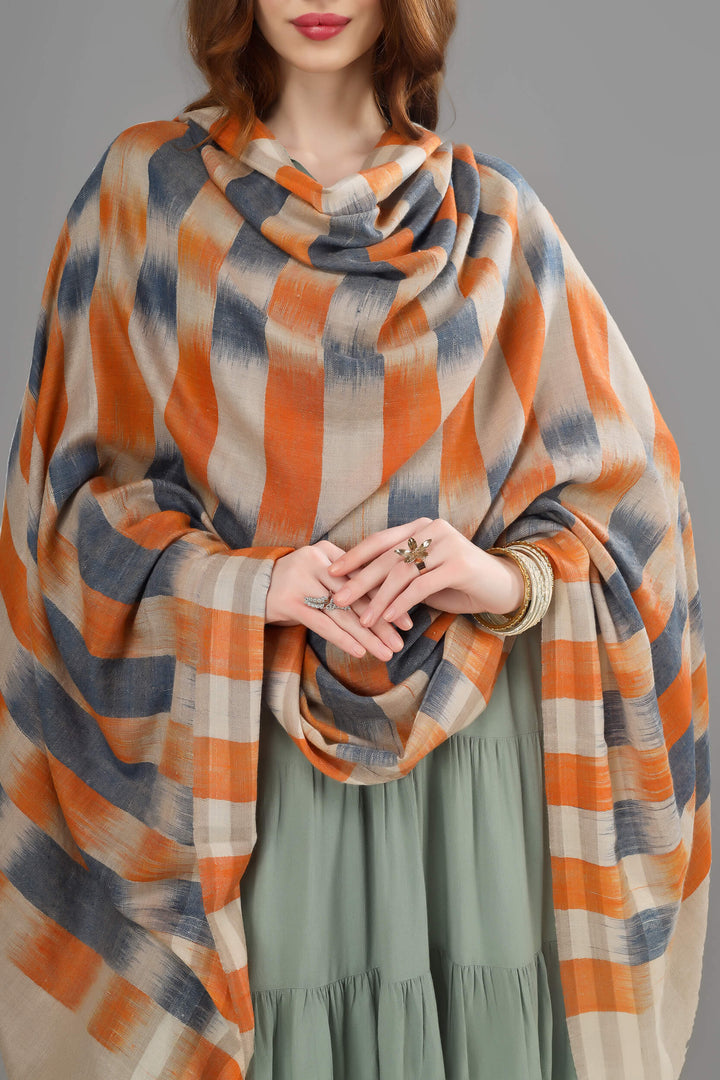 MUMBAI - Blue orange Ikkat design pashmina shawl
| pashmina shawls online | authentic Kashmiri pashmina shawl online | pure pashmina shawl online | original GI certified pashmina shawl online | luxury men's pashmina shawl online from Kashmir | where to buy online pure pashmina in India
| GI Tag Certified - Government-verified authentic Kashmiri Pashmina
| G20 Official Partner - Selected by India for G20 Summit gifting
| Handicraft Registered - Official recognition of traditional craftsmanship
| Certificate of Authenticity - Every purchase includes GI certification MUMBAI - Blue orange Ikkat design pashmina shawl
| pashmina shawls online | authentic Kashmiri pashmina shawl online | pure pashmina shawl online | original GI certified pashmina shawl online | luxury men's pashmina shawl online from Kashmir | where to buy online pure pashmina in India
| GI Tag Certified - Government-verified authentic Kashmiri Pashmina
| G20 Official Partner - Selected by India for G20 Summit gifting
| Handicraft Registered - Official recognition of traditional craftsmanship
| Certificate of Authenticity - Every purchase includes GI certification