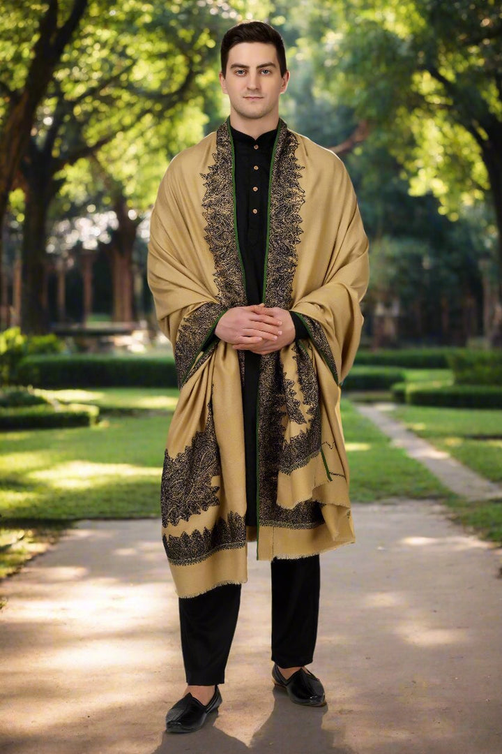 Brown Pashmina with patched Antique jamawar border
| pashmina shawls online | authentic Kashmiri pashmina shawl online | pure pashmina shawl online | original GI certified pashmina shawl online | luxury men's pashmina shawl online from Kashmir | where to buy online pure pashmina in India
| GI Tag Certified - Government-verified authentic Kashmiri Pashmina
| G20 Official Partner - Selected by India for G20 Summit gifting
| Handicraft Registered - Official recognition of traditional craftsmanship
| Certificate of Authenticity - Every purchase includes GI certification Brown Pashmina with patched Antique jamawar border
| pashmina shawls online | authentic Kashmiri pashmina shawl online | pure pashmina shawl online | original GI certified pashmina shawl online | luxury men's pashmina shawl online from Kashmir | where to buy online pure pashmina in India
| GI Tag Certified - Government-verified authentic Kashmiri Pashmina
| G20 Official Partner - Selected by India for G20 Summit gifting
| Handicraft Registered - Official recognition of traditional craftsmanship
| Certificate of Authenticity - Every purchase includes GI certification
