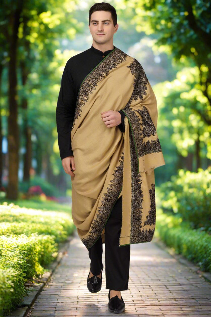 Brown Pashmina with patched Antique jamawar border
| pashmina shawls online | authentic Kashmiri pashmina shawl online | pure pashmina shawl online | original GI certified pashmina shawl online | luxury men's pashmina shawl online from Kashmir | where to buy online pure pashmina in India
| GI Tag Certified - Government-verified authentic Kashmiri Pashmina
| G20 Official Partner - Selected by India for G20 Summit gifting
| Handicraft Registered - Official recognition of traditional craftsmanship
| Certificate of Authenticity - Every purchase includes GI certification Brown Pashmina with patched Antique jamawar border
| pashmina shawls online | authentic Kashmiri pashmina shawl online | pure pashmina shawl online | original GI certified pashmina shawl online | luxury men's pashmina shawl online from Kashmir | where to buy online pure pashmina in India
| GI Tag Certified - Government-verified authentic Kashmiri Pashmina
| G20 Official Partner - Selected by India for G20 Summit gifting
| Handicraft Registered - Official recognition of traditional craftsmanship
| Certificate of Authenticity - Every purchase includes GI certification