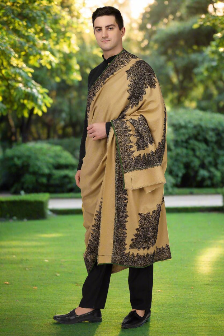 Brown Pashmina with patched Antique jamawar border
| pashmina shawls online | authentic Kashmiri pashmina shawl online | pure pashmina shawl online | original GI certified pashmina shawl online | luxury men's pashmina shawl online from Kashmir | where to buy online pure pashmina in India
| GI Tag Certified - Government-verified authentic Kashmiri Pashmina
| G20 Official Partner - Selected by India for G20 Summit gifting
| Handicraft Registered - Official recognition of traditional craftsmanship
| Certificate of Authenticity - Every purchase includes GI certification Brown Pashmina with patched Antique jamawar border
| pashmina shawls online | authentic Kashmiri pashmina shawl online | pure pashmina shawl online | original GI certified pashmina shawl online | luxury men's pashmina shawl online from Kashmir | where to buy online pure pashmina in India
| GI Tag Certified - Government-verified authentic Kashmiri Pashmina
| G20 Official Partner - Selected by India for G20 Summit gifting
| Handicraft Registered - Official recognition of traditional craftsmanship
| Certificate of Authenticity - Every purchase includes GI certification