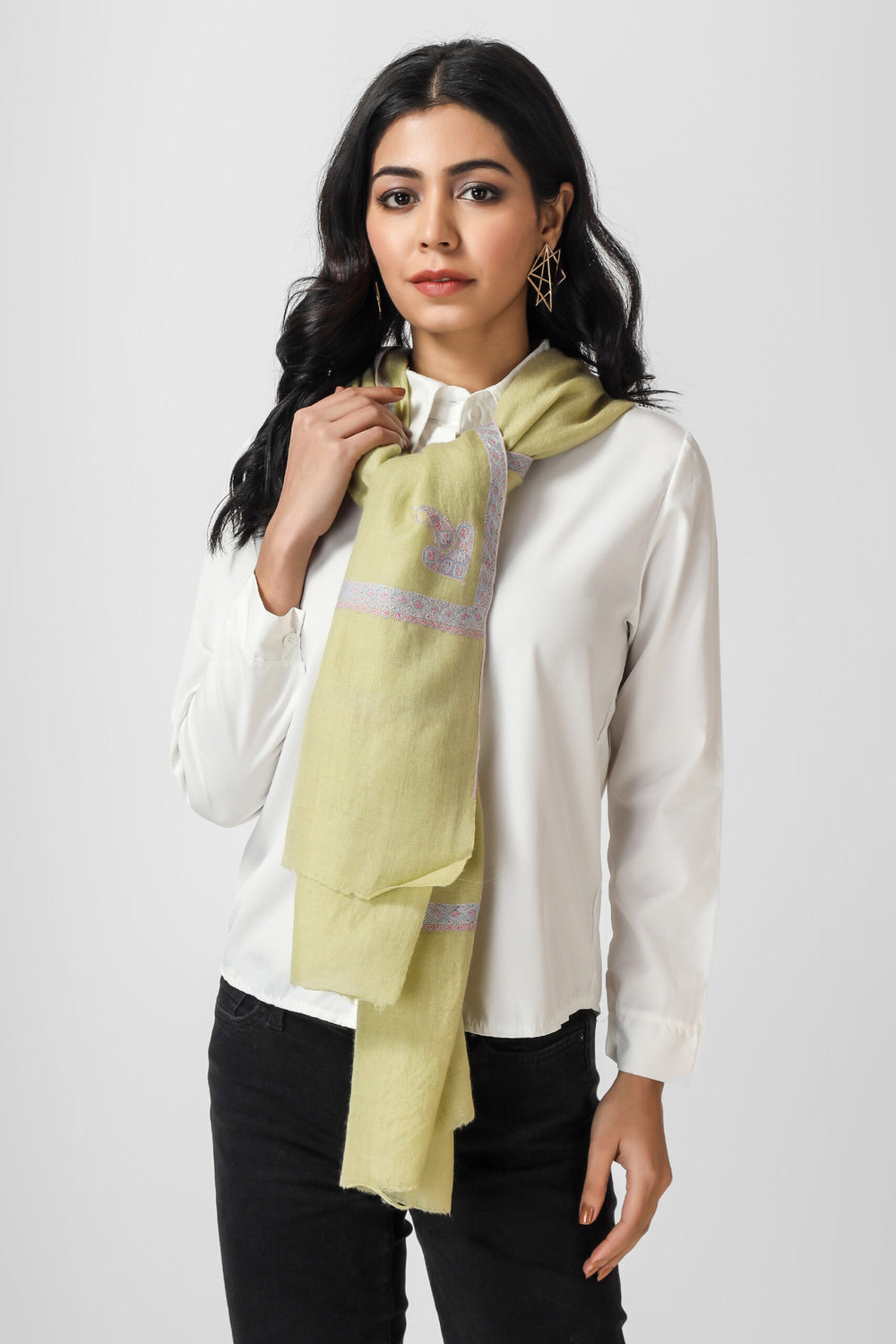 Designer Stoles- " |Pashmina | Authentic Kashmiri Pashmina Shawls | GI Certified Handmade Pashmina Wraps and Luxurious Cashmere Shawls Online from Kashmir, India"