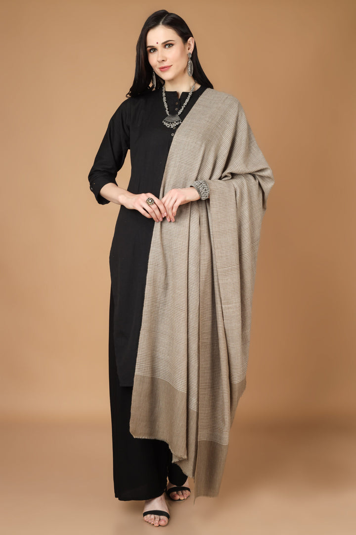 This is a handcrafted pashmina shawl that hosts a classic natural checkered pattern all over the base. Handcrafted from 100% pure, Ladakhi pashmina, the shawl is one of the finest contemporary accessories that still holds traditions together. Truly original pashmina shawls from the valley
| pashmina shawls online | authentic Kashmiri pashmina shawl online | pure pashmina shawl online | original GI certified pashmina shawl online | luxury men's pashmina shawl online from Kashmir | where to buy online pure pashmina in India
| GI Tag Certified - Government-verified authentic Kashmiri Pashmina
| G20 Official Partner - Selected by India for G20 Summit gifting
| Handicraft Registered - Official recognition of traditional craftsmanship
| Certificate of Authenticity - Every purchase includes GI certification This is a handcrafted pashmina shawl that hosts a classic natural checkered pattern all over the base. Handcrafted from 100% pure, Ladakhi pashmina, the shawl is one of the finest contemporary accessories that still holds traditions together. Truly original pashmina shawls from the valley
| pashmina shawls online | authentic Kashmiri pashmina shawl online | pure pashmina shawl online | original GI certified pashmina shawl online | luxury men's pashmina shawl online from Kashmir | where to buy online pure pashmina in India
| GI Tag Certified - Government-verified authentic Kashmiri Pashmina
| G20 Official Partner - Selected by India for G20 Summit gifting
| Handicraft Registered - Official recognition of traditional craftsmanship
| Certificate of Authenticity - Every purchase includes GI certification