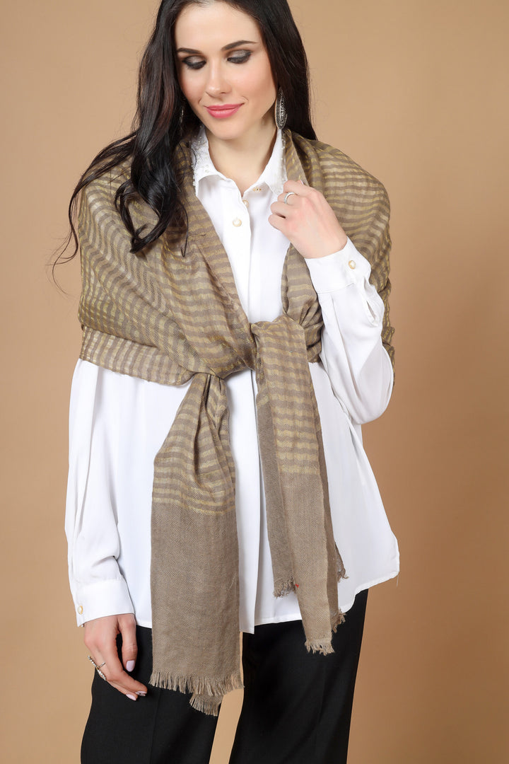 Beautiful natural color strips comes an exquisite Pashmina Stole for your Winter charm which is passionately crafted zari and pashmina together .
| pashmina shawls online | authentic Kashmiri pashmina shawl online | pure pashmina shawl online | original GI certified pashmina shawl online | luxury men's pashmina shawl online from Kashmir | where to buy online pure pashmina in India
| GI Tag Certified - Government-verified authentic Kashmiri Pashmina
| G20 Official Partner - Selected by India for G20 Summit gifting
| Handicraft Registered - Official recognition of traditional craftsmanship
| Certificate of Authenticity - Every purchase includes GI certification Beautiful natural color strips comes an exquisite Pashmina Stole for your Winter charm which is passionately crafted zari and pashmina together .
| pashmina shawls online | authentic Kashmiri pashmina shawl online | pure pashmina shawl online | original GI certified pashmina shawl online | luxury men's pashmina shawl online from Kashmir | where to buy online pure pashmina in India
| GI Tag Certified - Government-verified authentic Kashmiri Pashmina
| G20 Official Partner - Selected by India for G20 Summit gifting
| Handicraft Registered - Official recognition of traditional craftsmanship
| Certificate of Authenticity - Every purchase includes GI certification