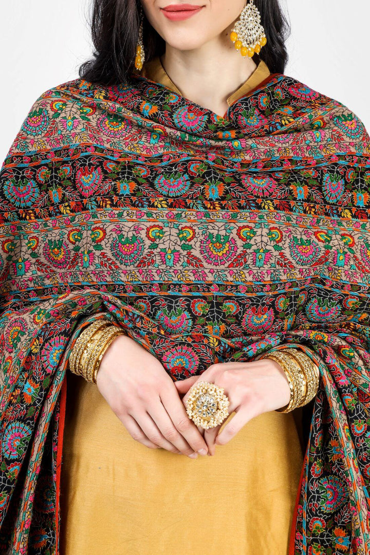 KASHMIRI SHAWL ONLINE -Black stripped Pashmina shawl with natural and black borders with its minute detailing, intricacies, and finesse.
| pashmina shawls online | authentic Kashmiri pashmina shawl online | pure pashmina shawl online | original GI certified pashmina shawl online | luxury men's pashmina shawl online from Kashmir | where to buy online pure pashmina in India
| GI Tag Certified - Government-verified authentic Kashmiri Pashmina
| G20 Official Partner - Selected by India for G20 Summit gifting
| Handicraft Registered - Official recognition of traditional craftsmanship
| Certificate of Authenticity - Every purchase includes GI certification KASHMIRI SHAWL ONLINE -Black stripped Pashmina shawl with natural and black borders with its minute detailing, intricacies, and finesse.
| pashmina shawls online | authentic Kashmiri pashmina shawl online | pure pashmina shawl online | original GI certified pashmina shawl online | luxury men's pashmina shawl online from Kashmir | where to buy online pure pashmina in India
| GI Tag Certified - Government-verified authentic Kashmiri Pashmina
| G20 Official Partner - Selected by India for G20 Summit gifting
| Handicraft Registered - Official recognition of traditional craftsmanship
| Certificate of Authenticity - Every purchase includes GI certification